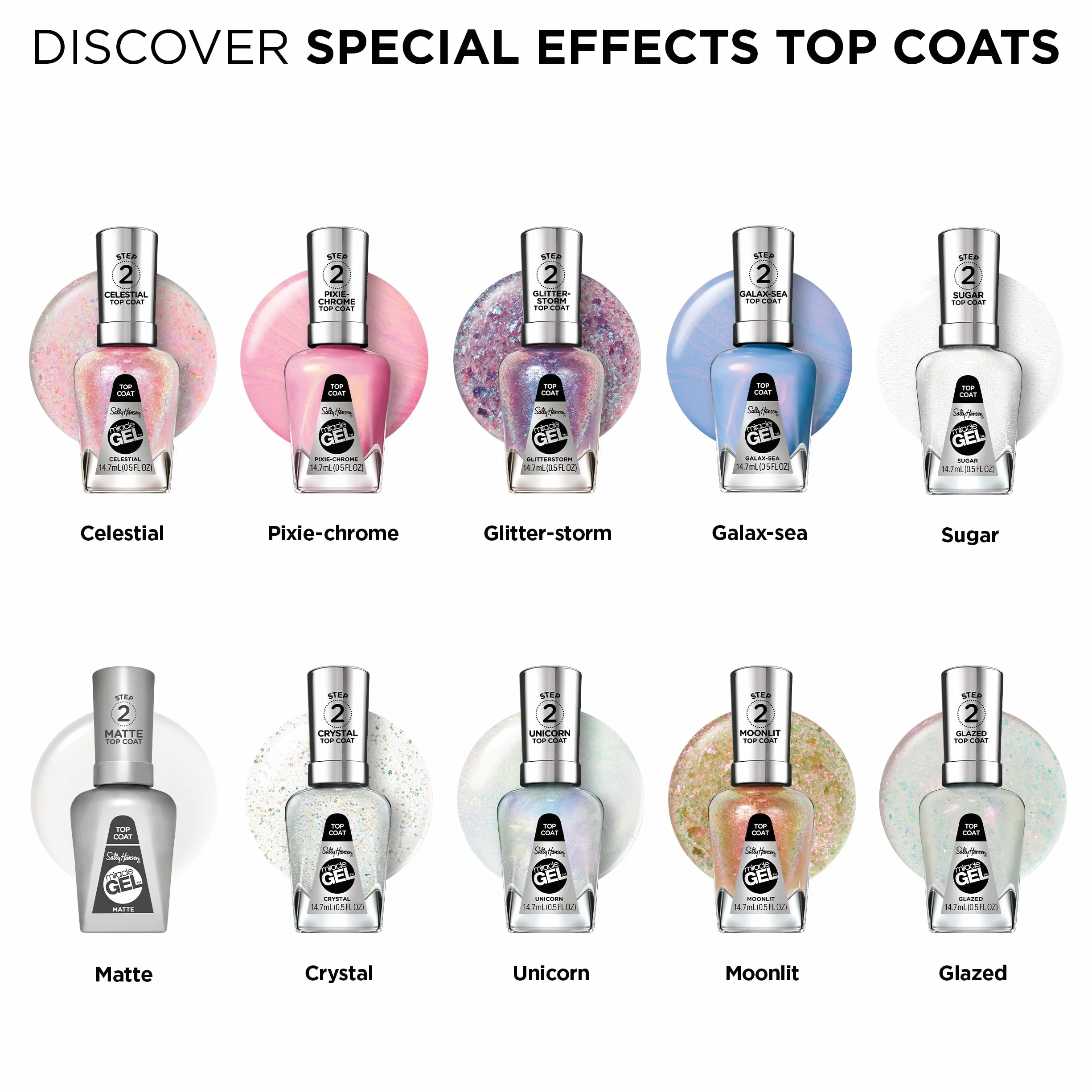 Sally Hansen Miracle Gel® Lakier top coat do paznokci – Crystal Top Coat – 14,7 ml