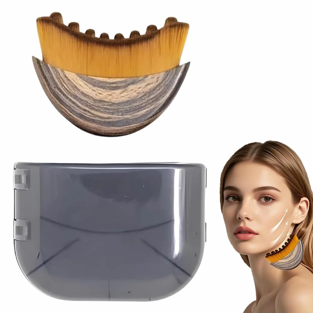 Sucha szczotka do twarzy, szczotka do peelingu twarzy, szczotka klasztorna, szczotka do osuszania twarzy, limfatyczna szczotka do twarzy, naturalne włosie do masażu na sucho