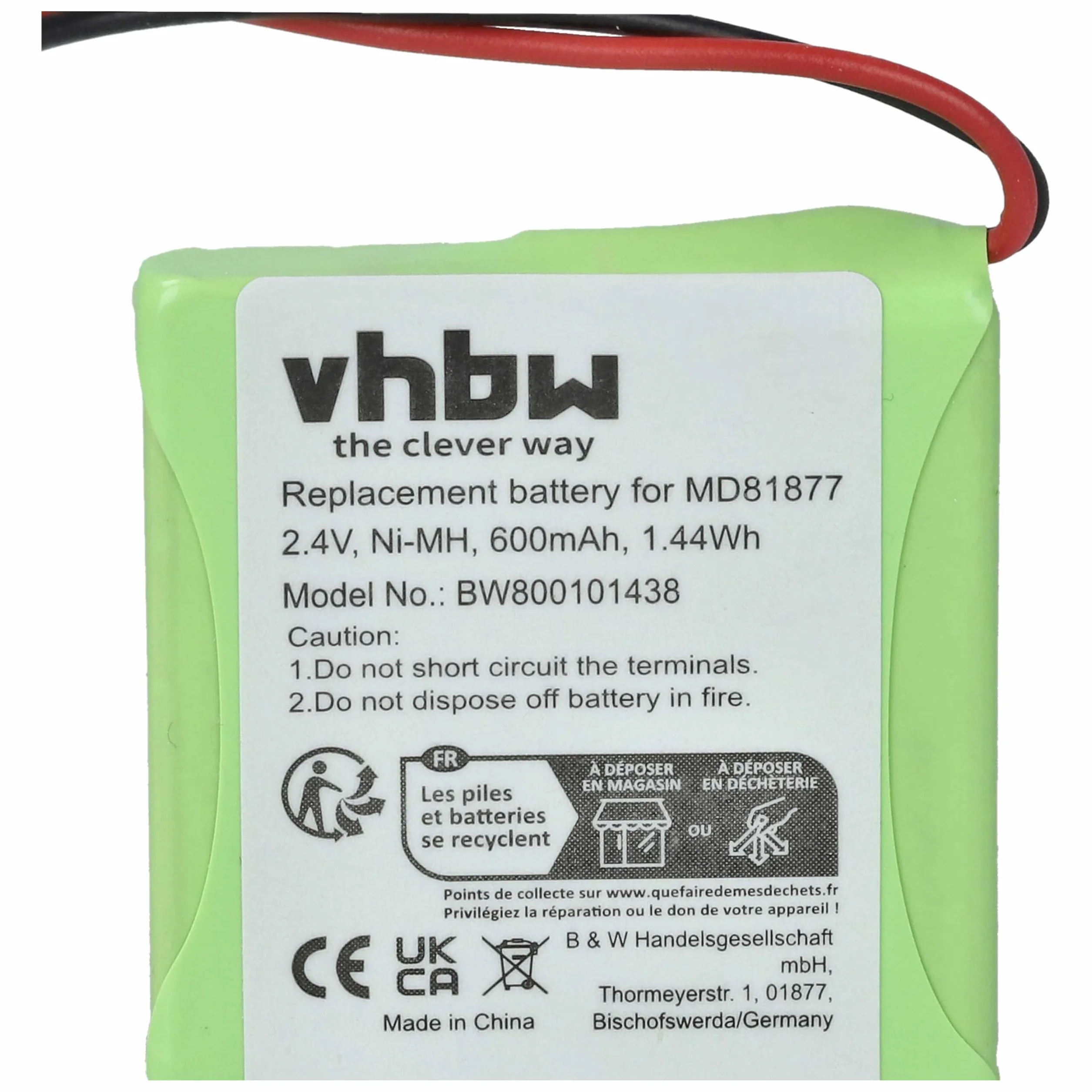 Akumulator Ni-MH 600mAh, 2,4 V do telefonu T-COM Sinus A201 i BT Verve, zastępuje modele 5M702BMX / GP0827 / GP0845