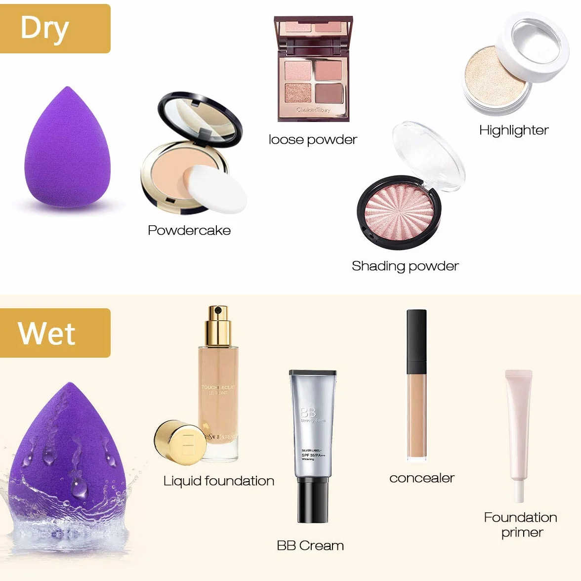 Zestaw gąbek do makijażu, 11 szt. Beauty Blender do podkładu, nieskazitelny do płynnego kremu i proszku, wielokolorowy aplikator kosmetyczny