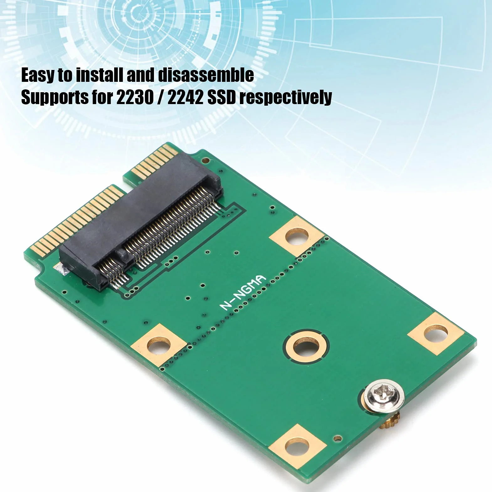 Adapter M.2 SSD na SATA, konwerter M.2 NGFF na MSATA, obsługuje M2 SSD 2242 2230 mm do laptopa stacjonarnego