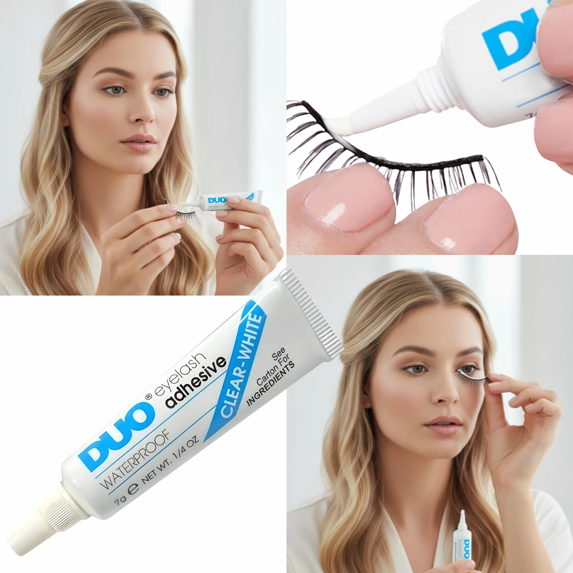 Wodoodporny klej DUO do rzęs i brwi, bezwonny, wegański (9 g)