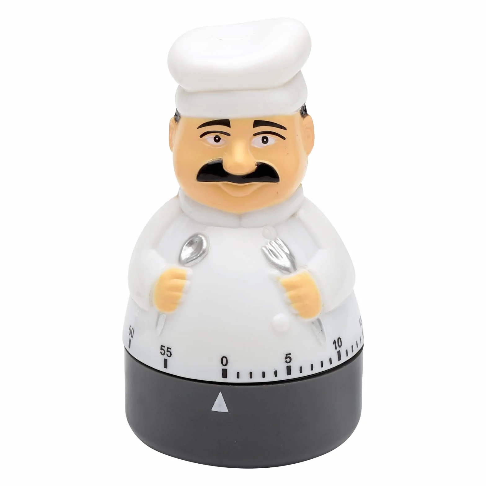 TNSLAND Mechaniczny minutnik kuchenny, krótkoterminowy timer, miernik czasu, timer kuchenny, mechanizm nakręcany, timer do jajek, zabawny dla dzieci w kształcie kucharza, bez baterii