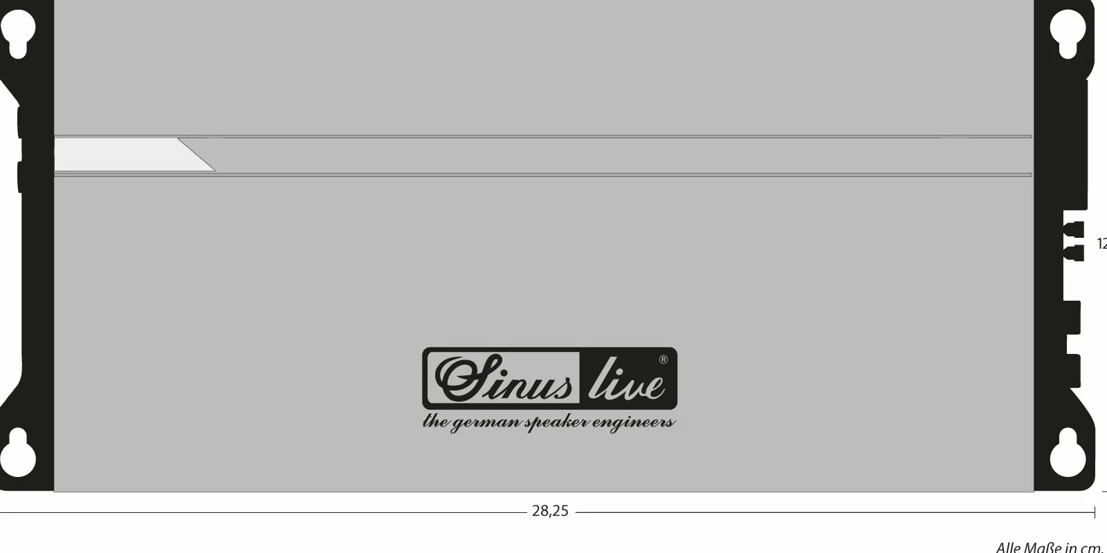 Sinuslive 4-kanałowy wzmacniacz mocy 240W SL-A4100D, srebrny