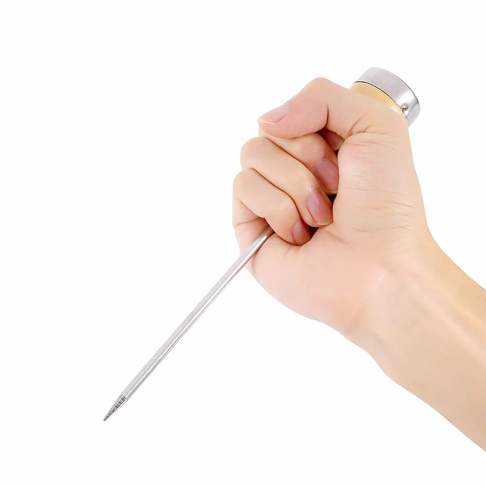 Ice Pick Awl, Secure Hold Reduce Slipy, wytrzymałe, łatwe do przenoszenia łyżeczki ze stali nierdzewnej na kijki piknikowe