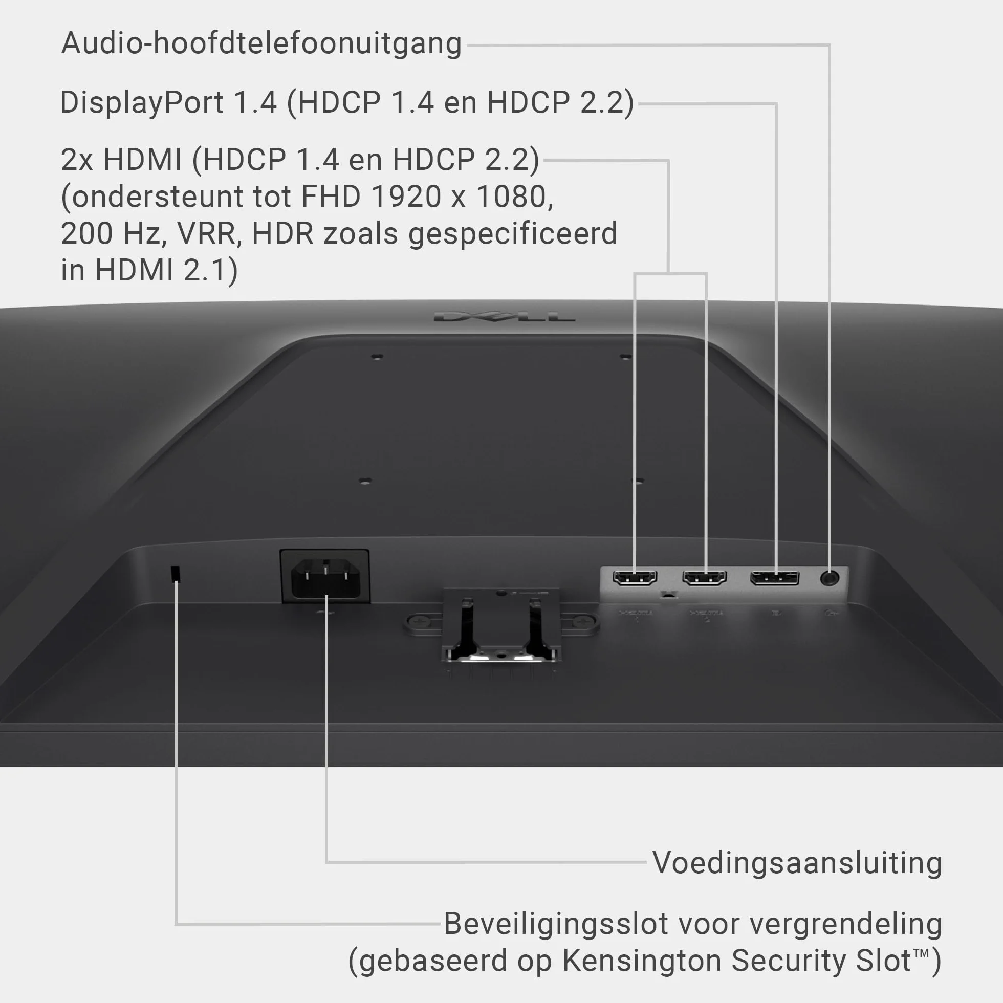Dell 24 monitor gamingowy – SE2425HG, Full HD (1920 x 1080), 200 Hz, szybki IPS, 1 ms, AMD FreeSync Premium, 99% sRGB, VESA (100 x 100 mm), DisplayPort, 2 HDMI, 3 lata, czarny