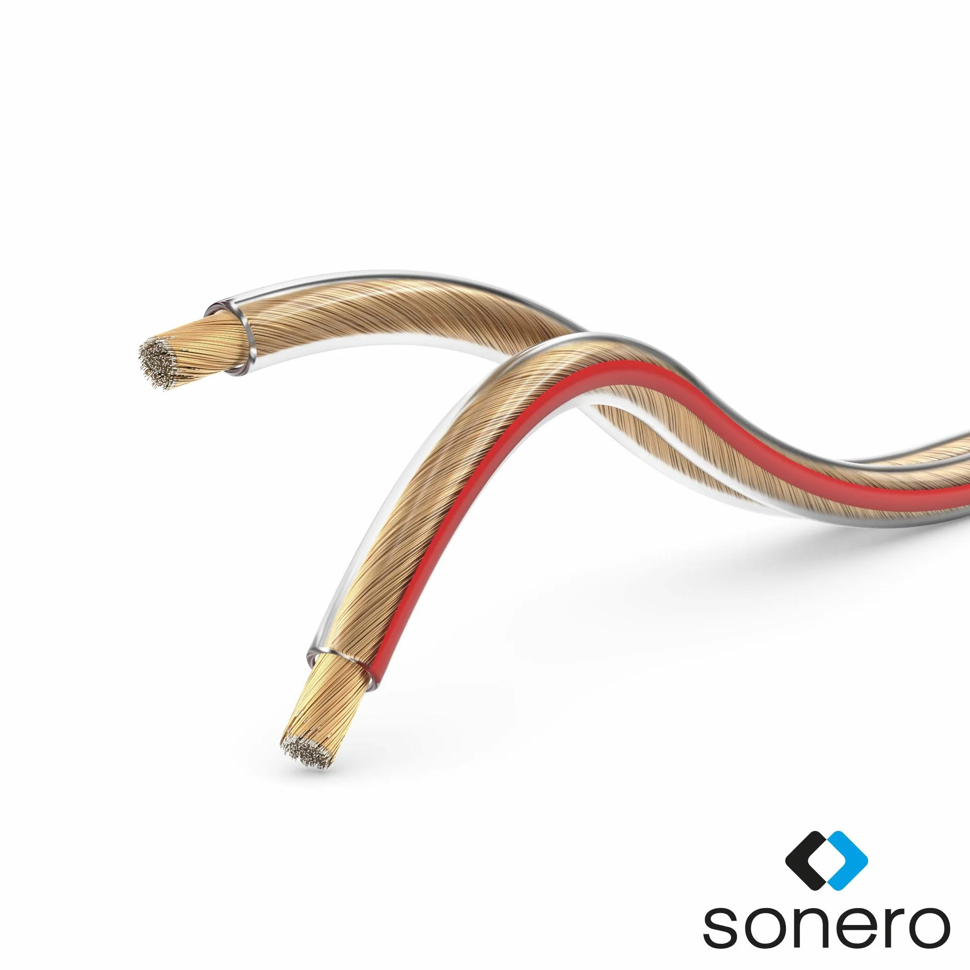 sonero® 10 metrów 2 x 1,50 mm² CCA kabel głośnikowy/kabel głośnikowy, kolor: przezroczysty