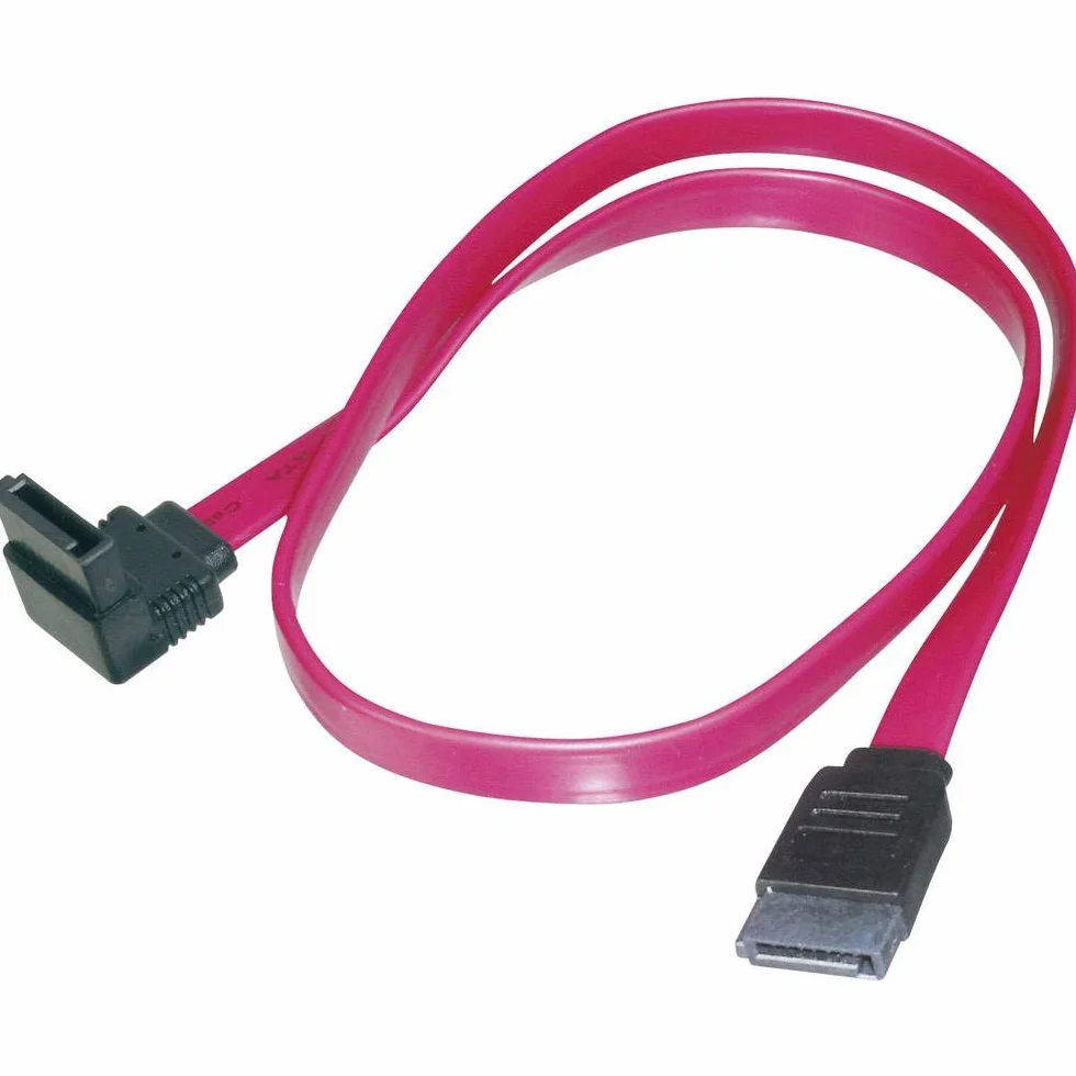 DIGITUS SATA III kabel połączeniowy - gniazdo typu L - wtyczka kątowa 90° - 0,5 m - 6 Gbit/s - SATA 3 - odpowiedni do dysków HDD, SSD lub napędów optycznych - czerwony