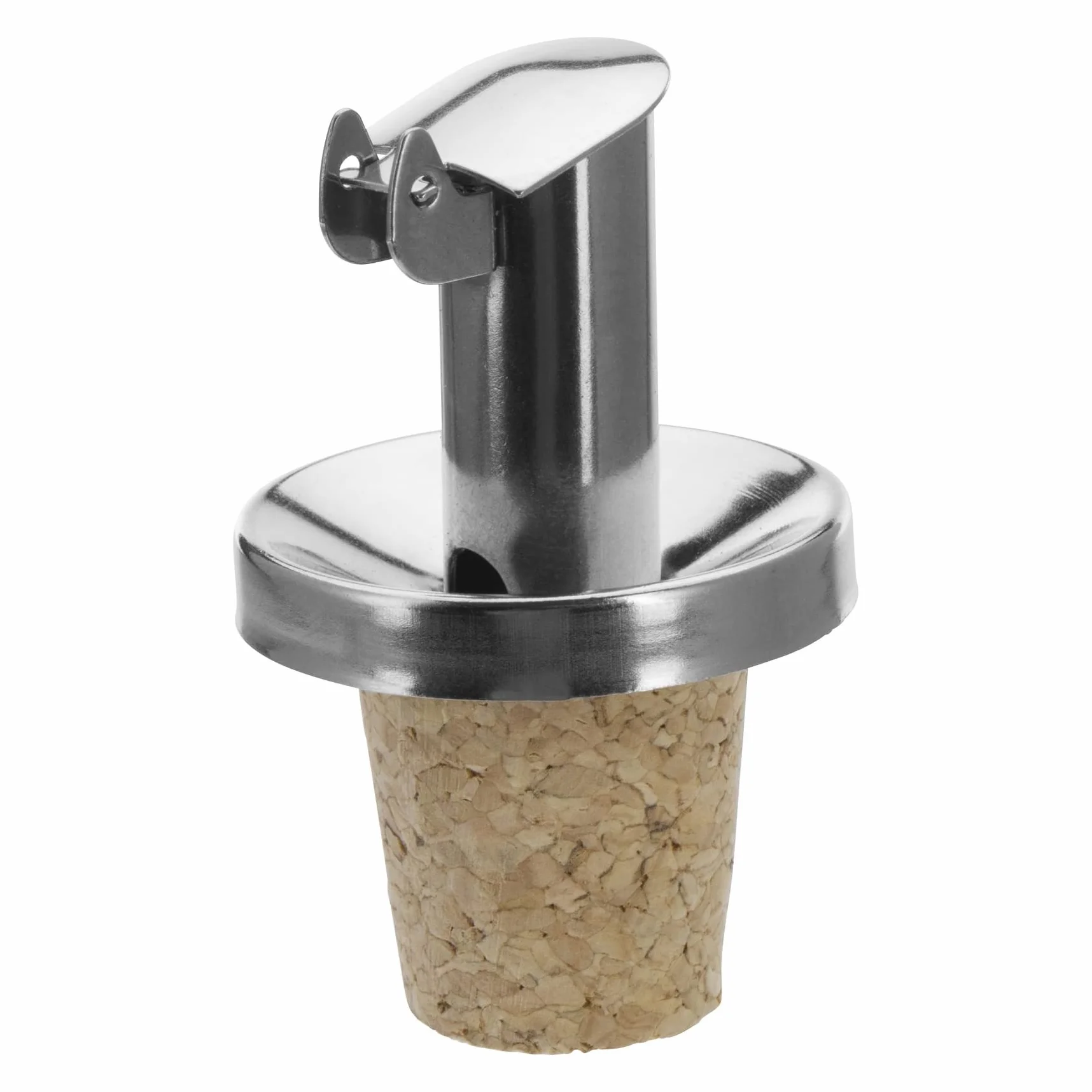 Westmark Nalewak do butelek oleju/octu, Z klapką, Metal/Stal nierdzewna, Korek naturalny, Inox Öl-Spezial, 47802180