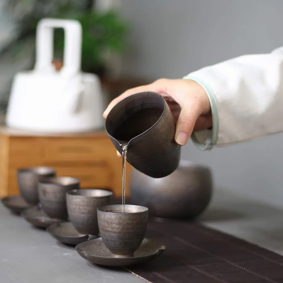 Retro Cha Hai Ceramiczne Kubki Ręcznie robione Kung Fu Naczynia do picia Herbata Akcesoria