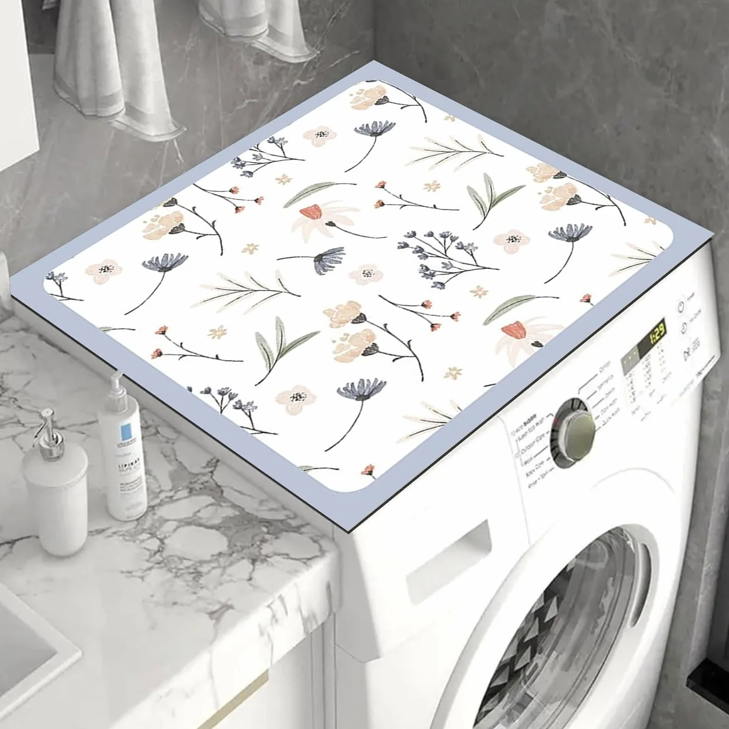 nakładka na pralkę, uniwersalna osłona przeciwpyłowa na pralkę, osłona na pralkę, osłona na pralkę i lodówkę, osłona przeciwpyłowa na pralkę 60x60cm[klasa energetyczna A++]