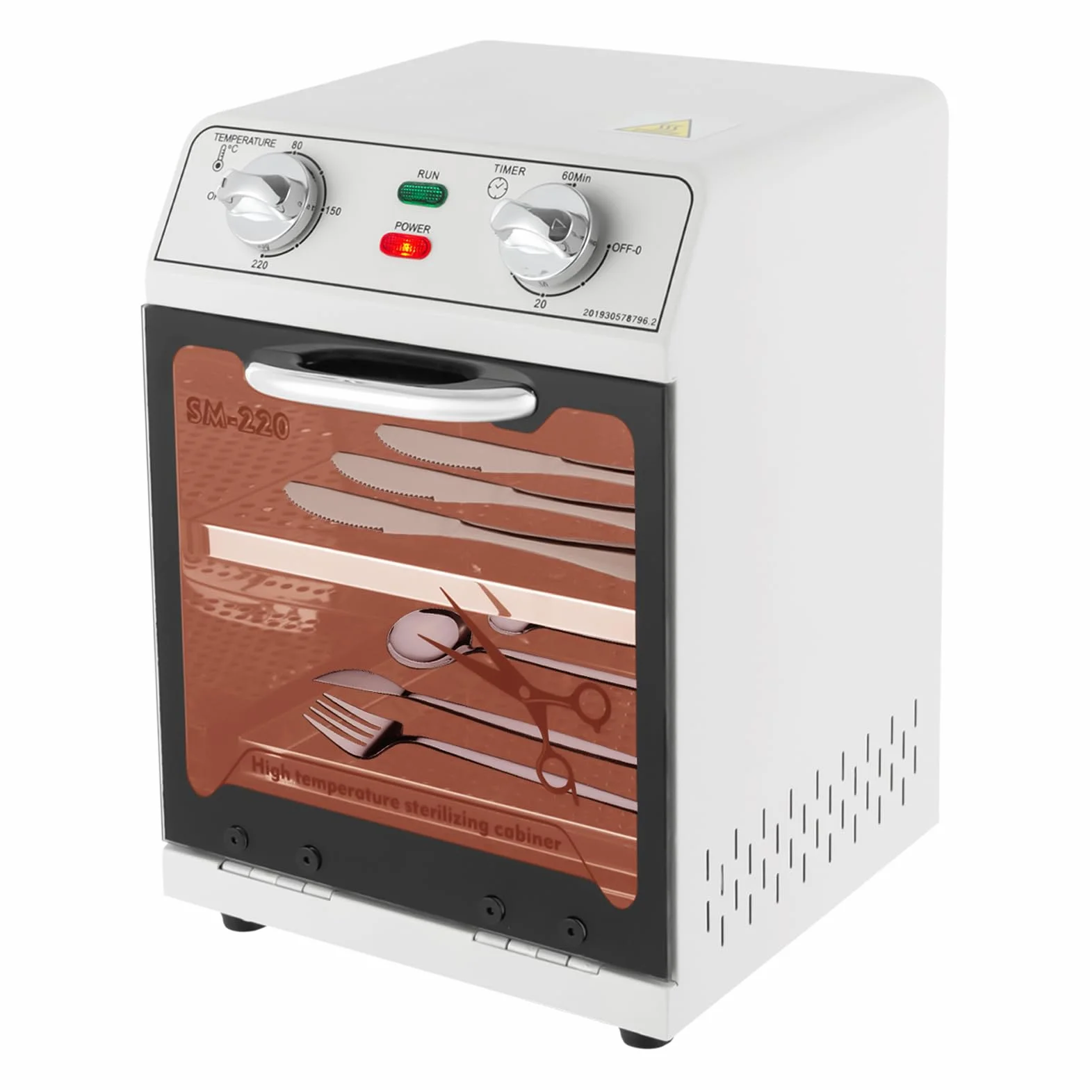 Sterylizator na gorące powietrze, 600 W, wysoka wydajność, sucha temperatura, sterylizator do paznokci, sterylizator z timerem i regulatorem temperatury 32-428℉