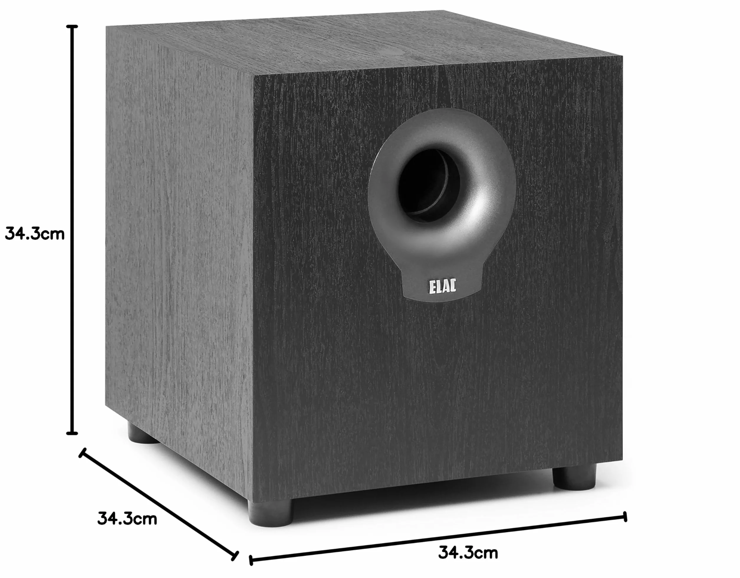 Elac Debut 2.0 S10.2 Subwoofer, Czarny, 250 mm