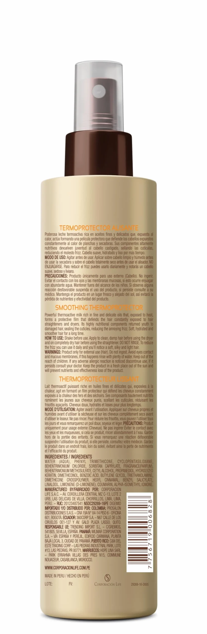 Lisso Keratina Termoprotektor wygładzający do włosów 250 ml