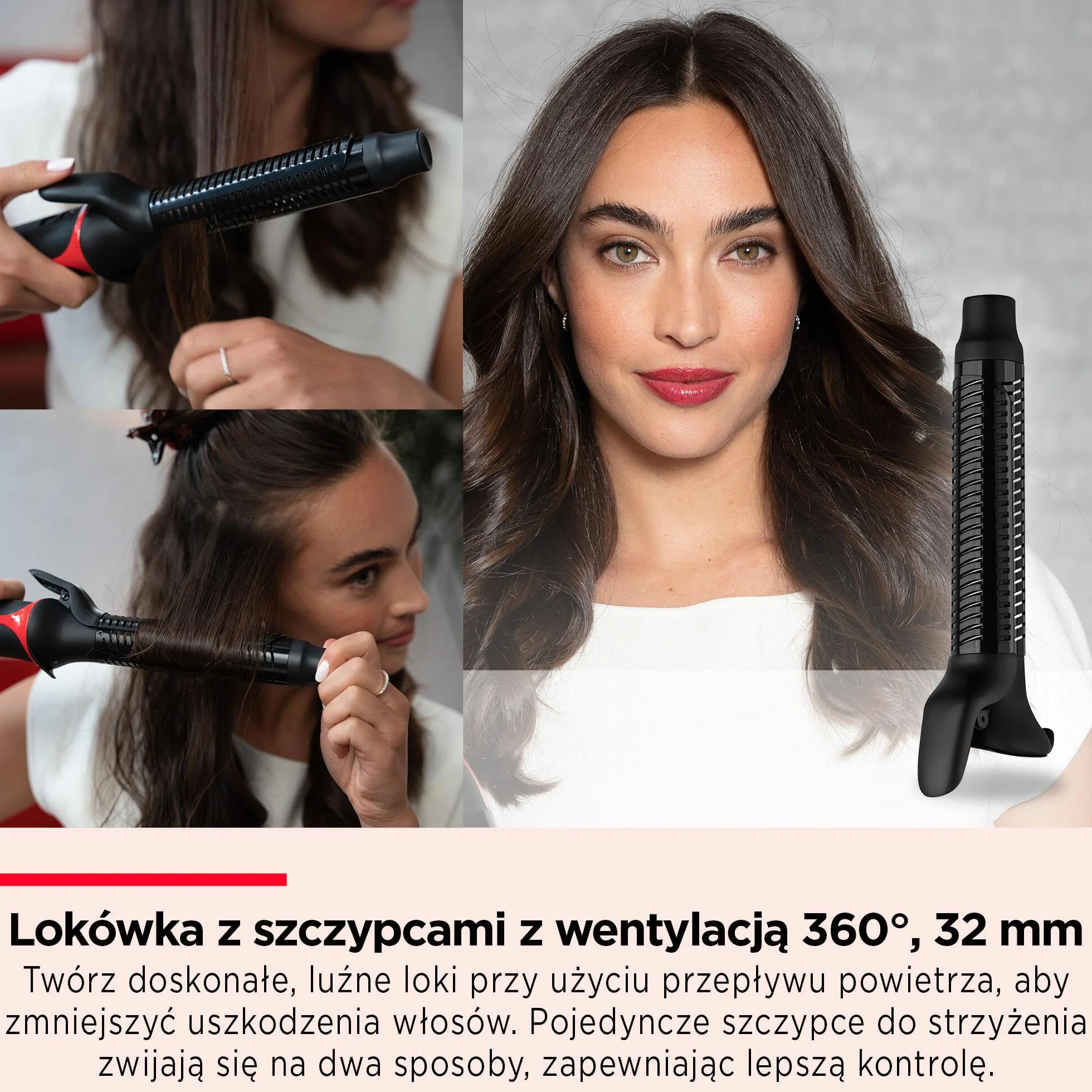 REVLON One-StepTM Blow-Dry Multi Air Styler 5 w 1 (Zdejmowane nasadki, lokówka, wolumizer, stylizator, wzmacniacz kształtu i suszarka).RVDR5370
