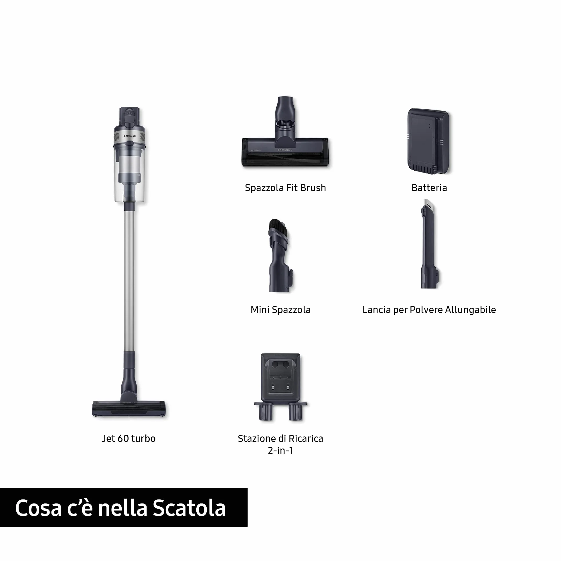 Samsung Bezprzewodowy odkurzacz Jet 60 Turbo VS15A6031R1/ET 150 W 40 min mięta