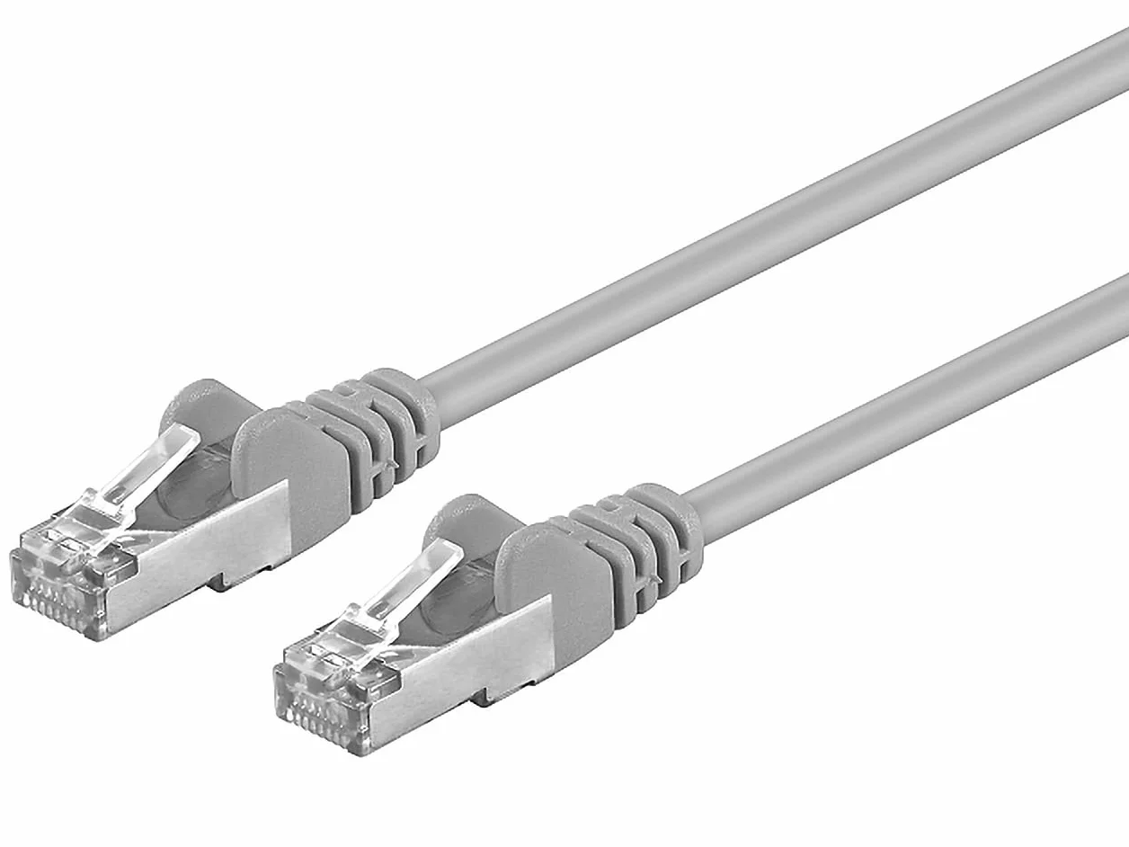 PremiumCord Kabel Sieciowy, Ethernet, LAN i Kabel Krosowy CAT6a, Ekranowanie S/FTP PiMF, LSOH, Szybkie, Elastyczne i Trwałe, RJ45, 10 Gbit/s, AWG 26/7, Miedziany 100% CU, Szary, 0,5m
