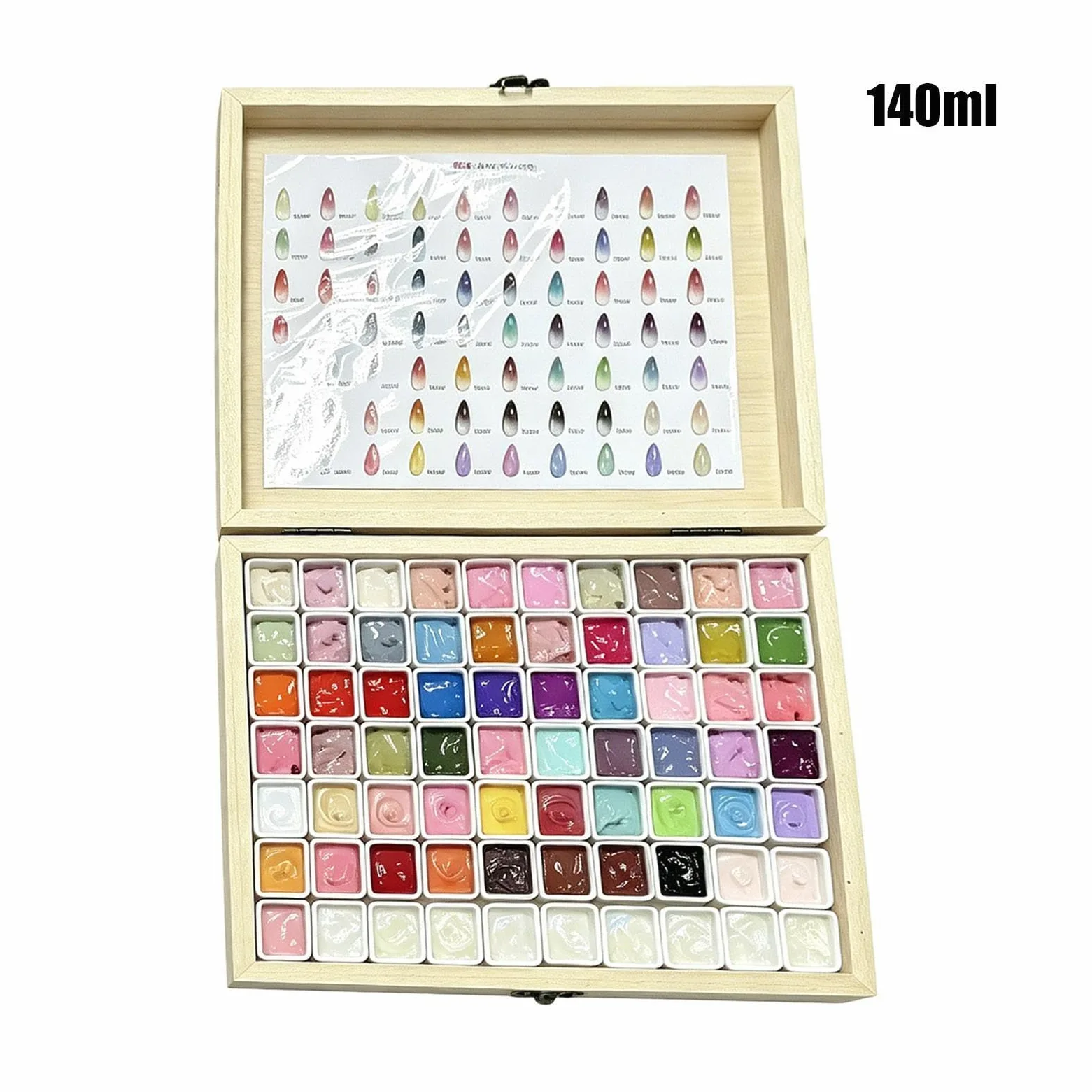 Farba Żelowa Paleta 70 kolorów manicure artystycznego z techniką | Paleta Żeli Malarskich dla początkujących, kobiet, dziewczyn, w domu, salonie, podróży, na imprezy, spa i studio