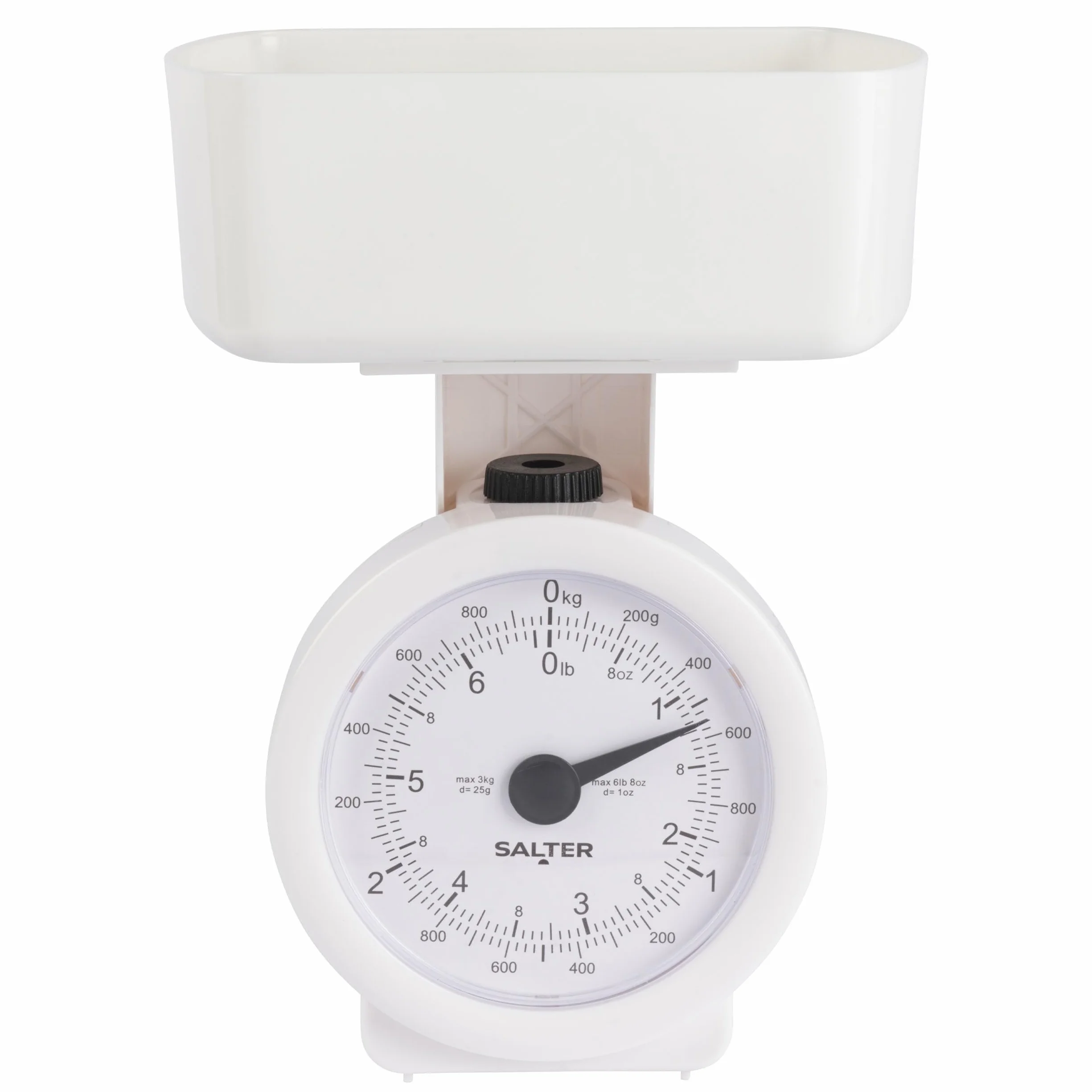 Salter Mechaniczna waga kuchenna 3 kg analogowa biała