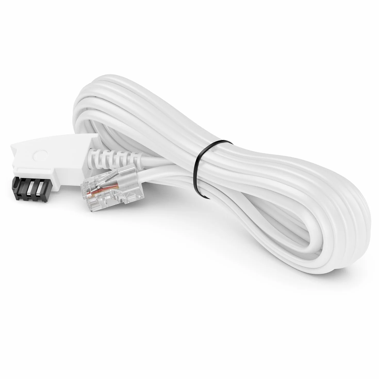 deleyCON 6m Kabel Połączeniowy Routera TAE-F do RJ45 (8P2C) Kompatybilny z Routerem Internetowym DSL ADSL VDSL Fritzbox do Gniazda Telefonicznego TAE - Biały