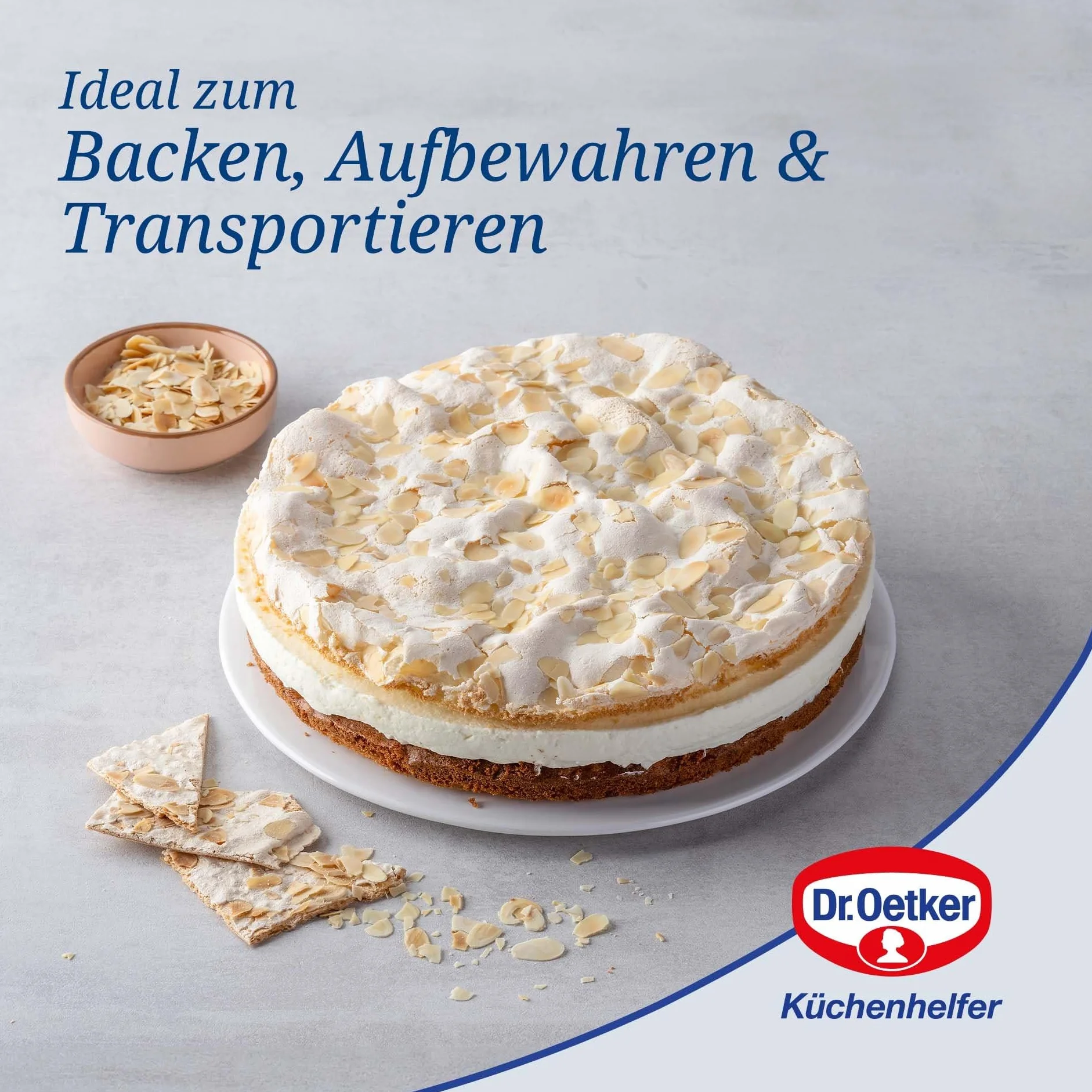 Dr.Oetker Forma do pieczenia Bake & Go z pokrywką Ø 26 cm w kolorze czarnym, stal nierdzewna, 26 x 26 x 7 cm