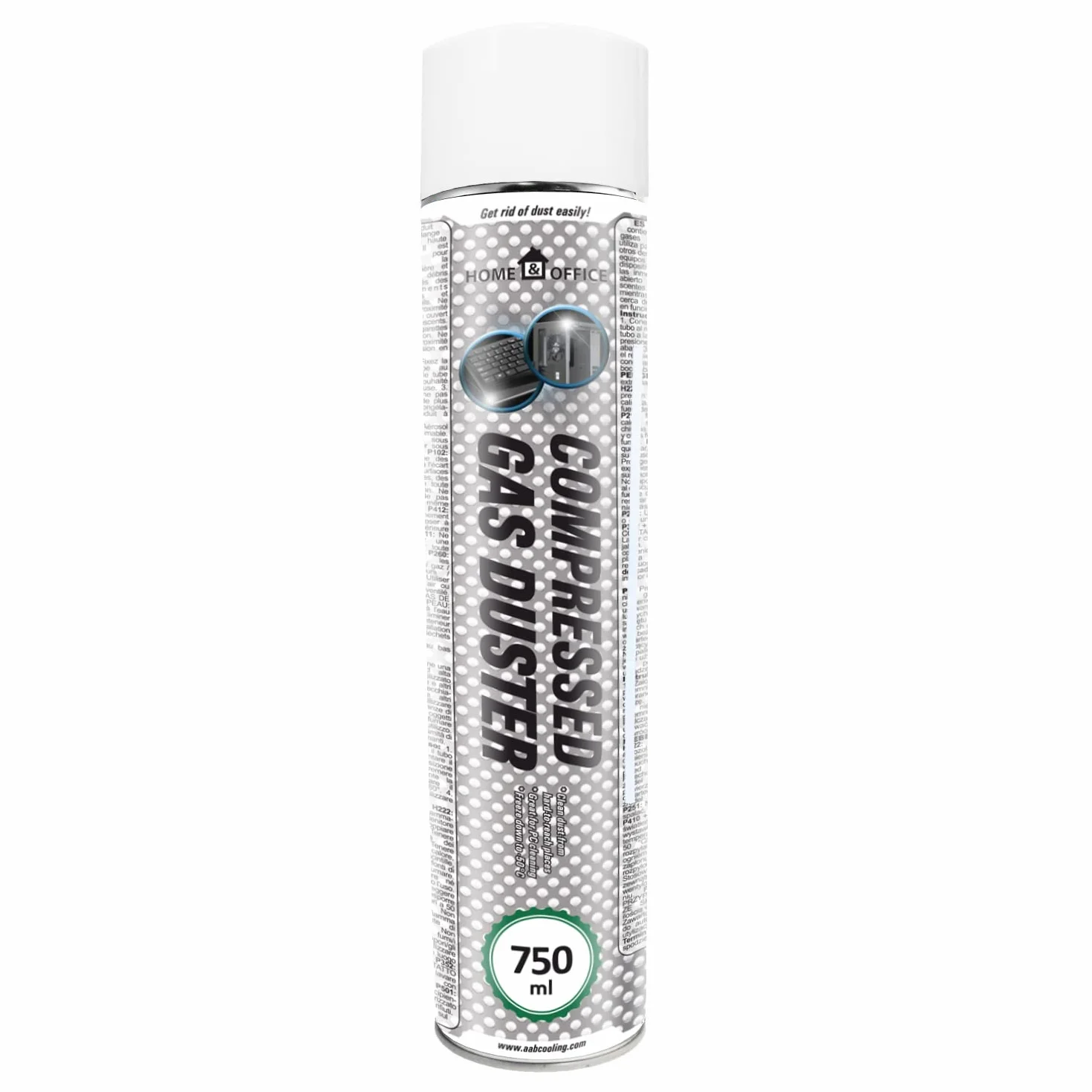 AABCOOLING Sprężone Powietrze 750ml - Sprężony Gaz do Klawiatury, Laptopa, Sprzętu Biurowego, PC, Powietrze do Wyposażenia Komputerowego, Puszka, Spray do Czyszczenia Komputera
