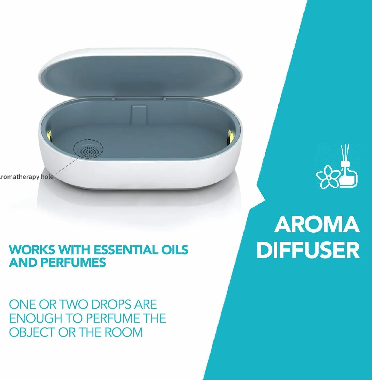 Superia sterylizator UV z bezprzewodową stacją ładującą do smartfonów, antywirusowych i baterii, odkażacz do telefonów komórkowych, zegarków, masek