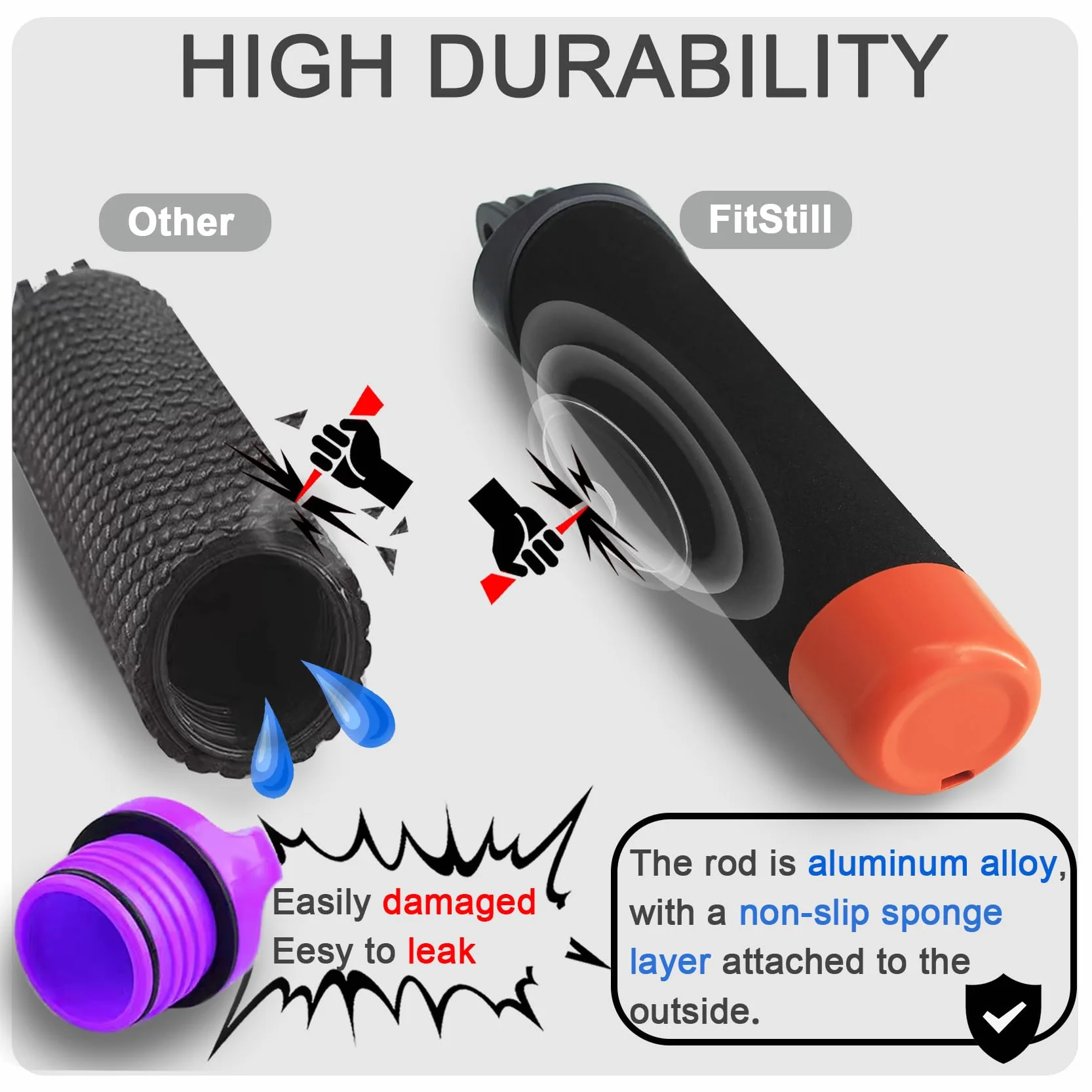 FitStill Podwodna wodoodporna obudowa 60 m z magnetycznym interfejsem szybkiego zwalniania kompatybilna z DJI Osmo Action 5 Pro Action 4 Action 3, monopod pływający uchwyt ręczny zestaw akcesoriów do
