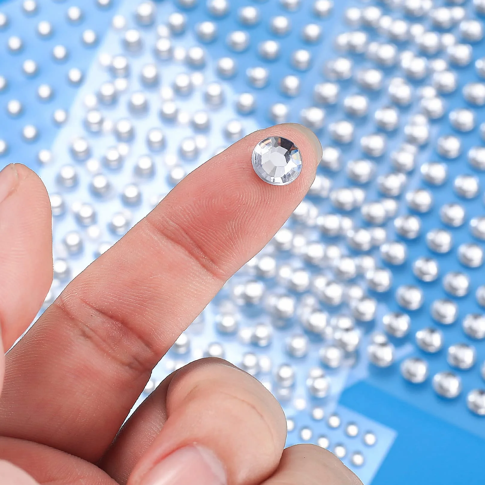 3040 szt. naklejki z perłami z kryształu górskiego, samoprzylepne, przezroczyste kryształy, naklejki do kamieni szlachetnych, DIY, diamentowe kamienie do twarzy, paznokci, włosów, makijażu, festiwali, karnawał, Halloween, dekoracja świąteczna