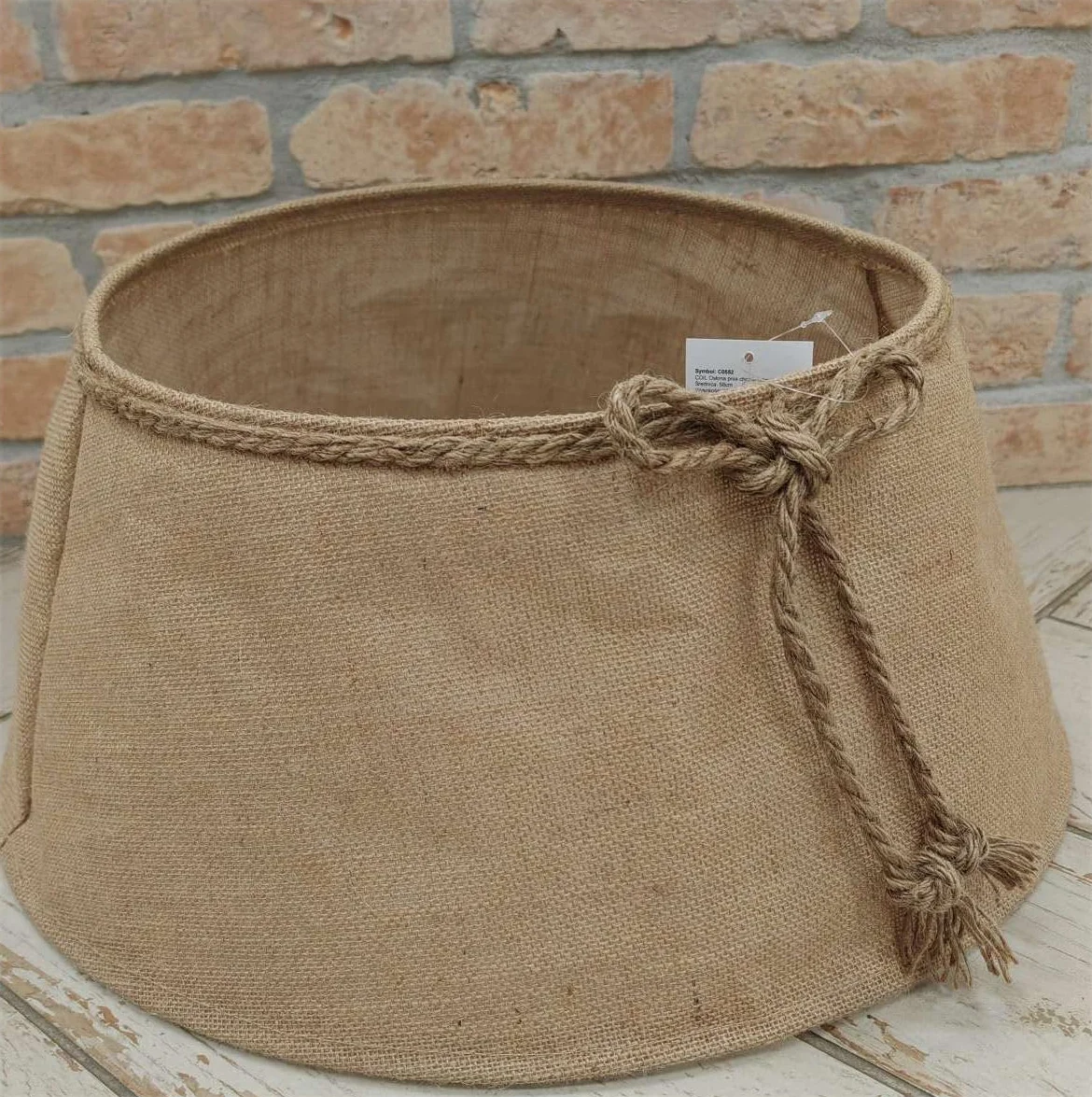 COIL Spódnica na choinkę, stojak, pokrywa, owalna prostokątna, średnica 56 cm, beżowa