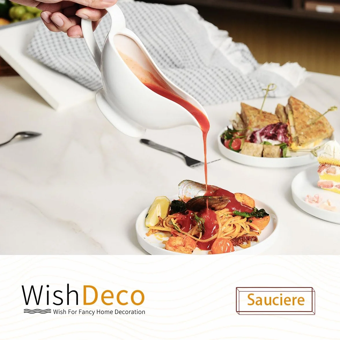 WishDeco Ceramiczna sosjerka porcelana 20 ml