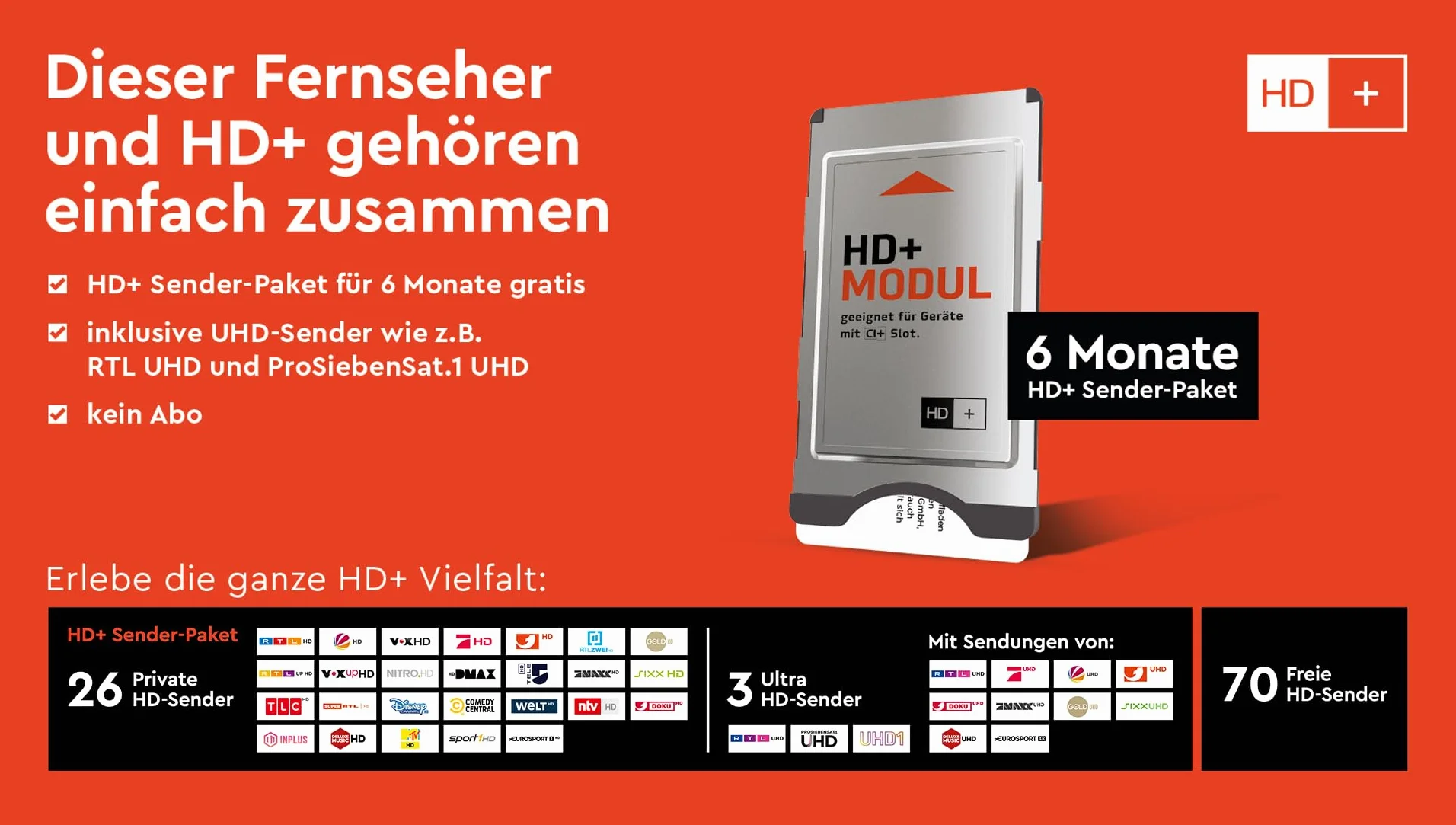 Moduł HD+ wraz z pakietem nadajnika HD+ na 6 miesięcy gratis