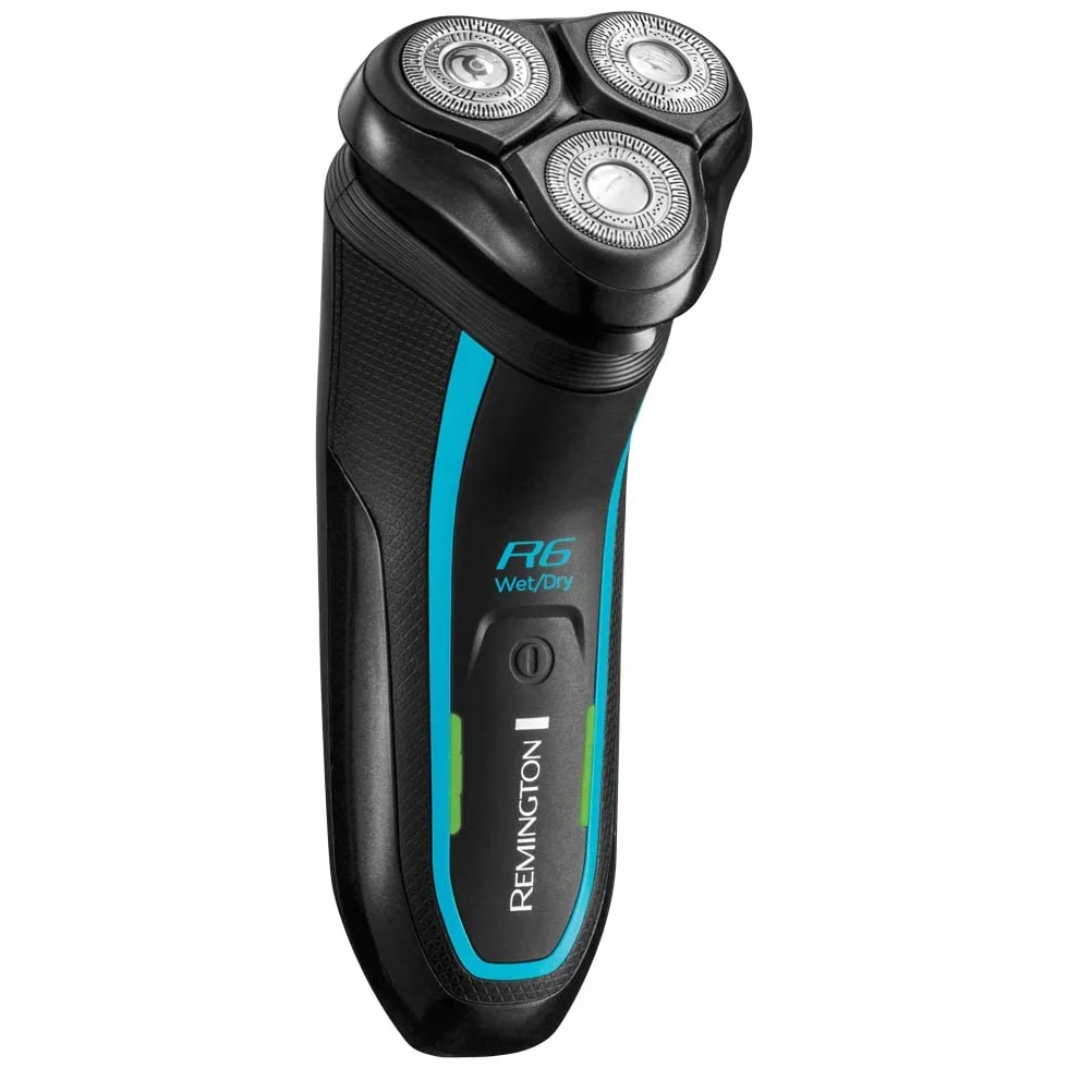 Remington golarka elektryczna, rotacyjna, 100% wodoodporna, nakładka do 3-dniowego zarostu, głowica antybakteryjna, bezprzewodowa - do 50 min pracy, wysuwany trymer, czarna, R6000