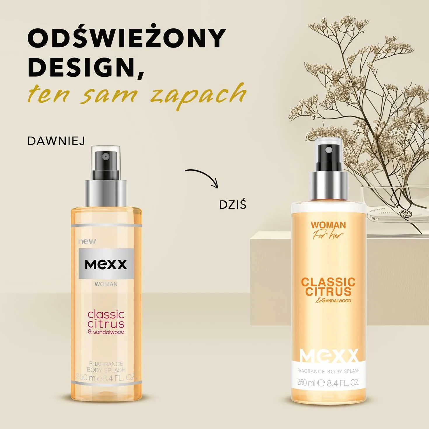 Mexx Woman Mgiełka do Ciała o Kwiatowo-Owocowym Zapachu, z Nutami Bergamotki i Jaśminu, 250 ml