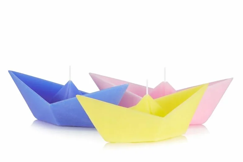 Świece pływające ORIGAMI kolor MIĘTOWY