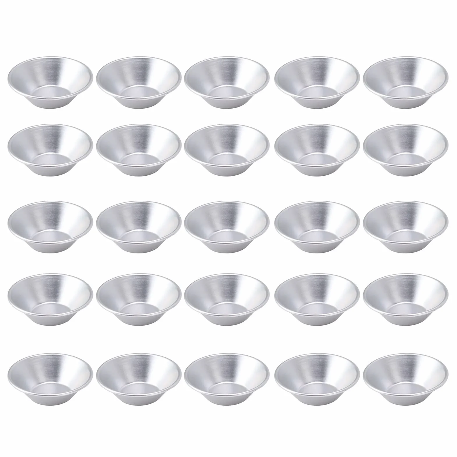 25 szt. Form do Pieczenia, 25 szt. Aluminiowych Foremek do Tart Jajecznych Małe Formy do Ciasta Mini Foremki do Pastel de Nata Cupcake Cake Muffin Cookie Kubki i Foremki Foremki