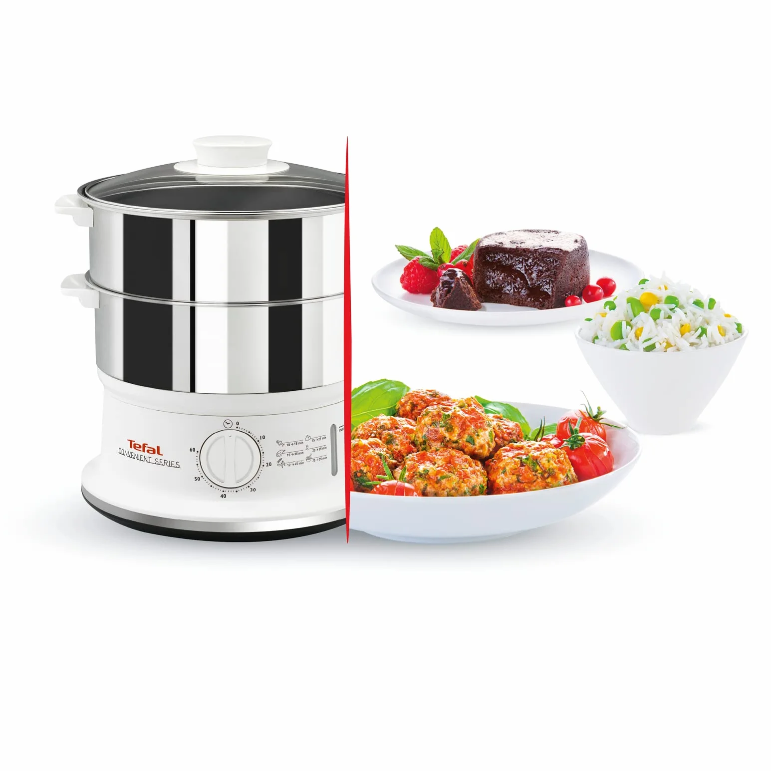 TEFAL VC1451 Parowar 6 L 900 W z timerem i wskaźnikiem wody