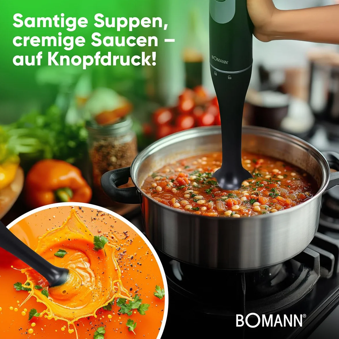 Bomann SM 6081 CB blender ręczny 350 W nóż ze stali nierdzewnej bez BPA
