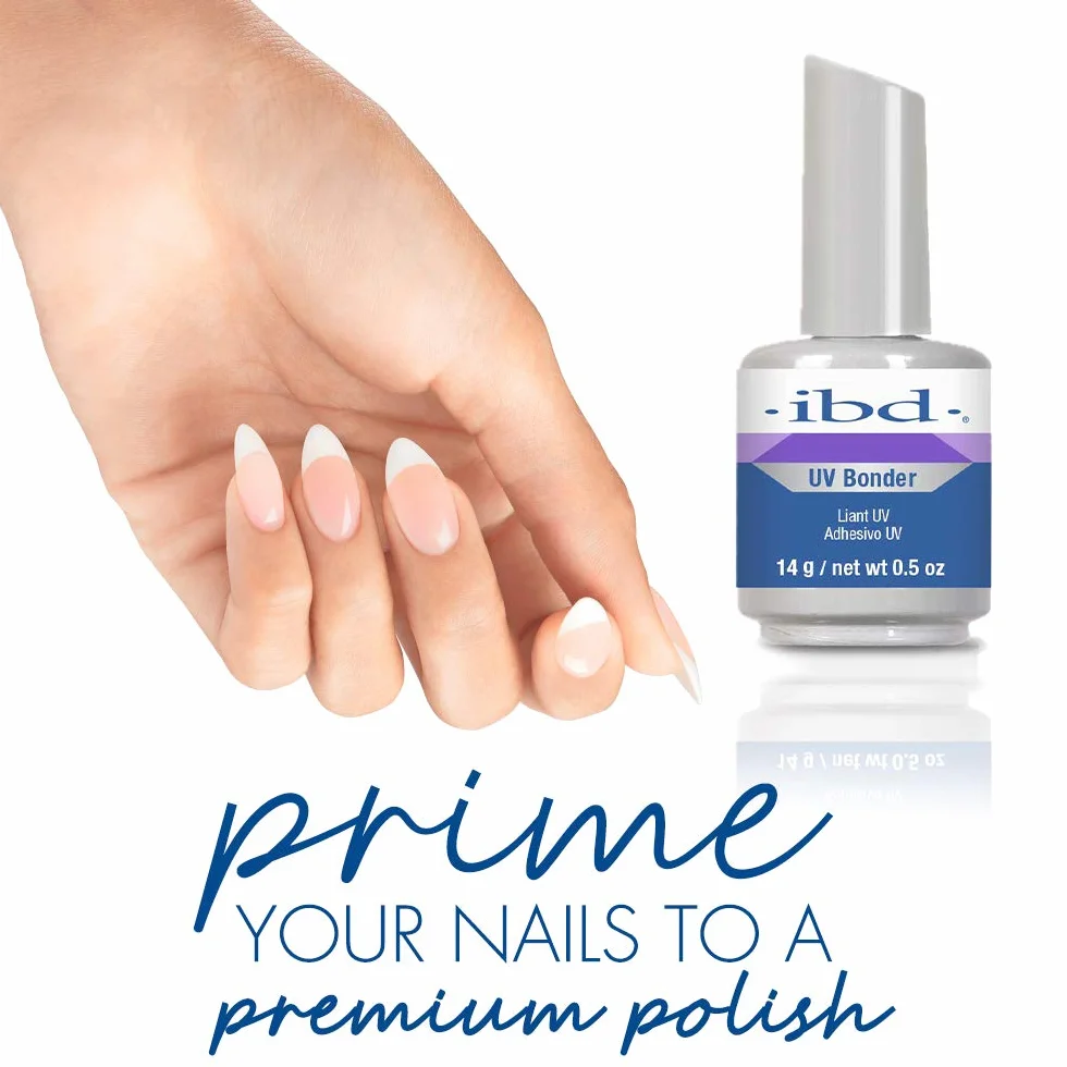 IBD UV Bonder, 14 ml, MADE IN USA, bezkwasowy podkład do paznokci naturalnych, maksymalna przyczepność, żelowy podkład do paznokci akrylowych