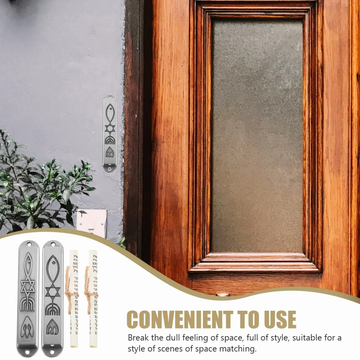 Amosfun Mezuzah Metalowa Dekoracyjna 10 Sztuk Judaica
