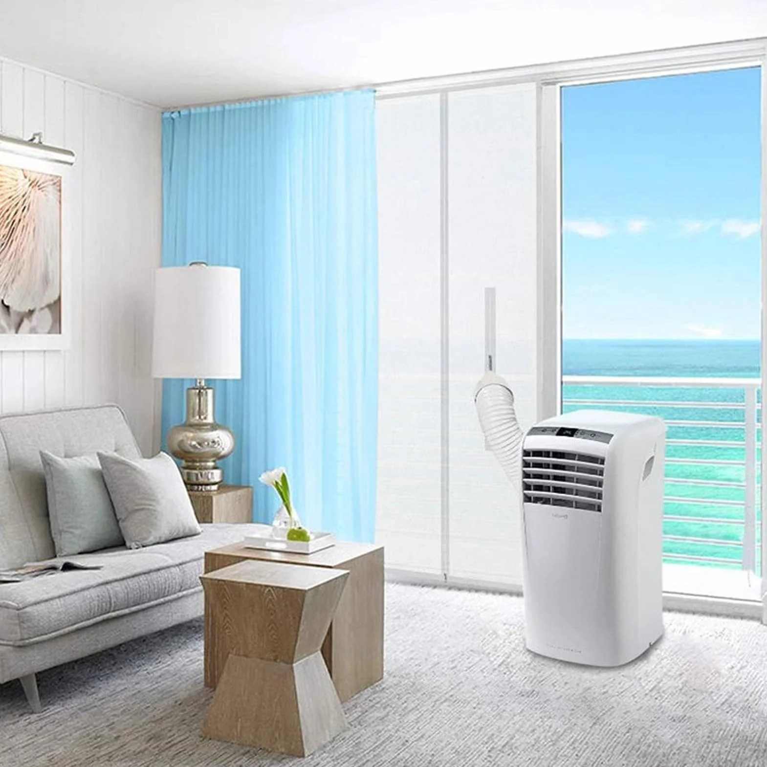 Air Conditioner Window Kit, Airconditionn Door Seal, 82.68x35.43x0.39Inches Oxford Cloth, AC Vent Sealing Hose, Energy saving, Cooling Unit Sealer for Living Room, Bedroom, Kitchen