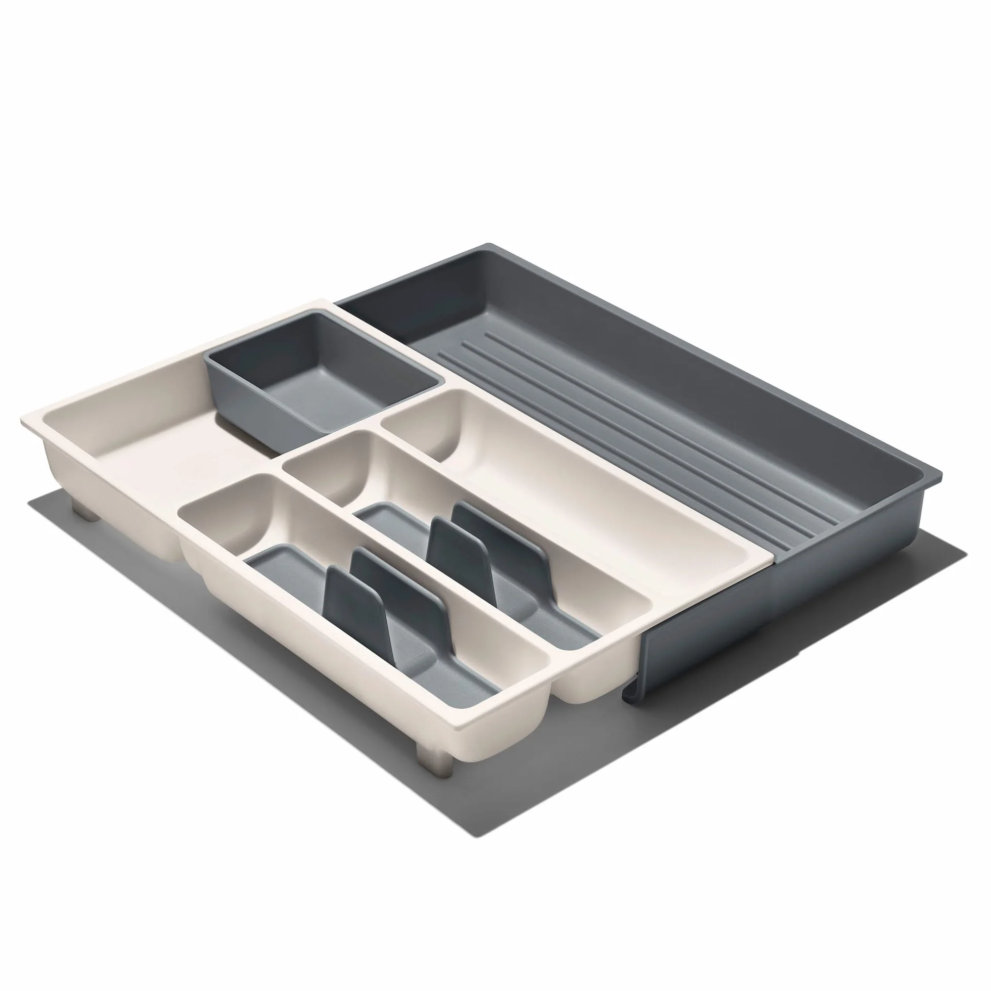 OXO Good Grips regulowany organizer na przybory do szuflady kuchennej, biały