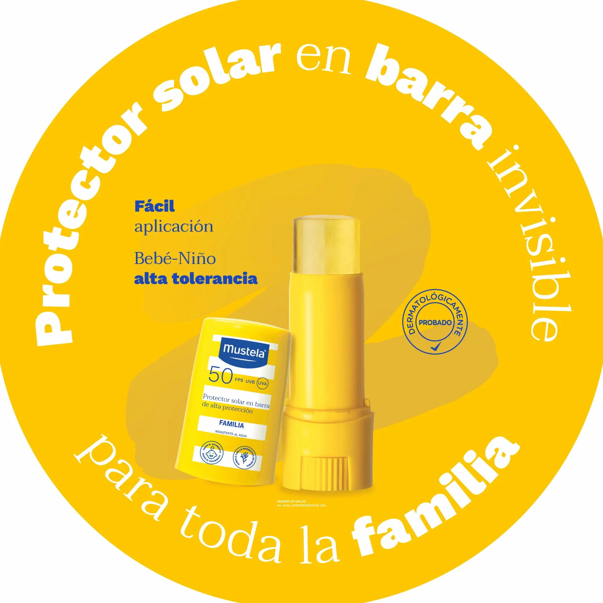 Mustela, Solar SPF50+ Stick, 9 ml.