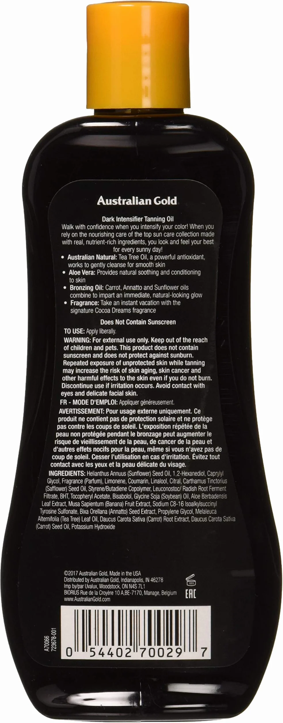 Australian Gold Dark Tanning Oil Intensifier, 1 opakowanie (1 x 237 ml)
