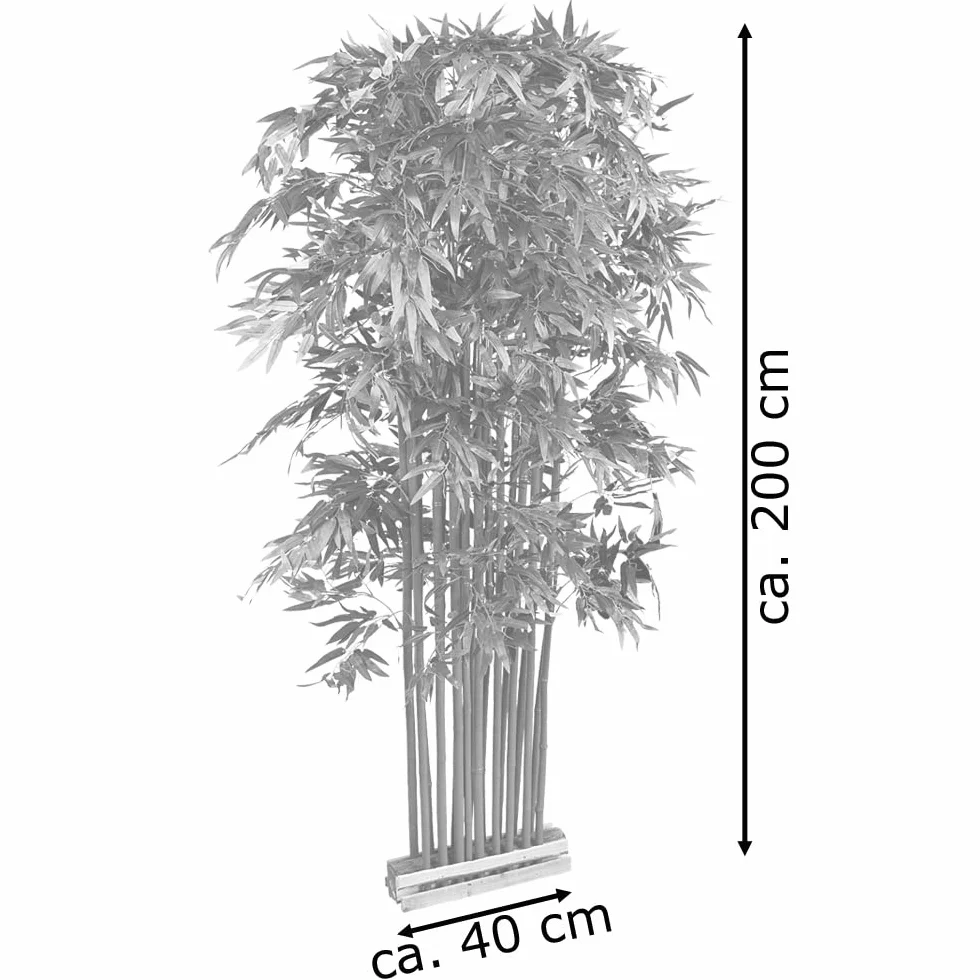 Decovego Sztuczne Drzewo Bambusowe 200 cm z Prawdziwym Drewnem