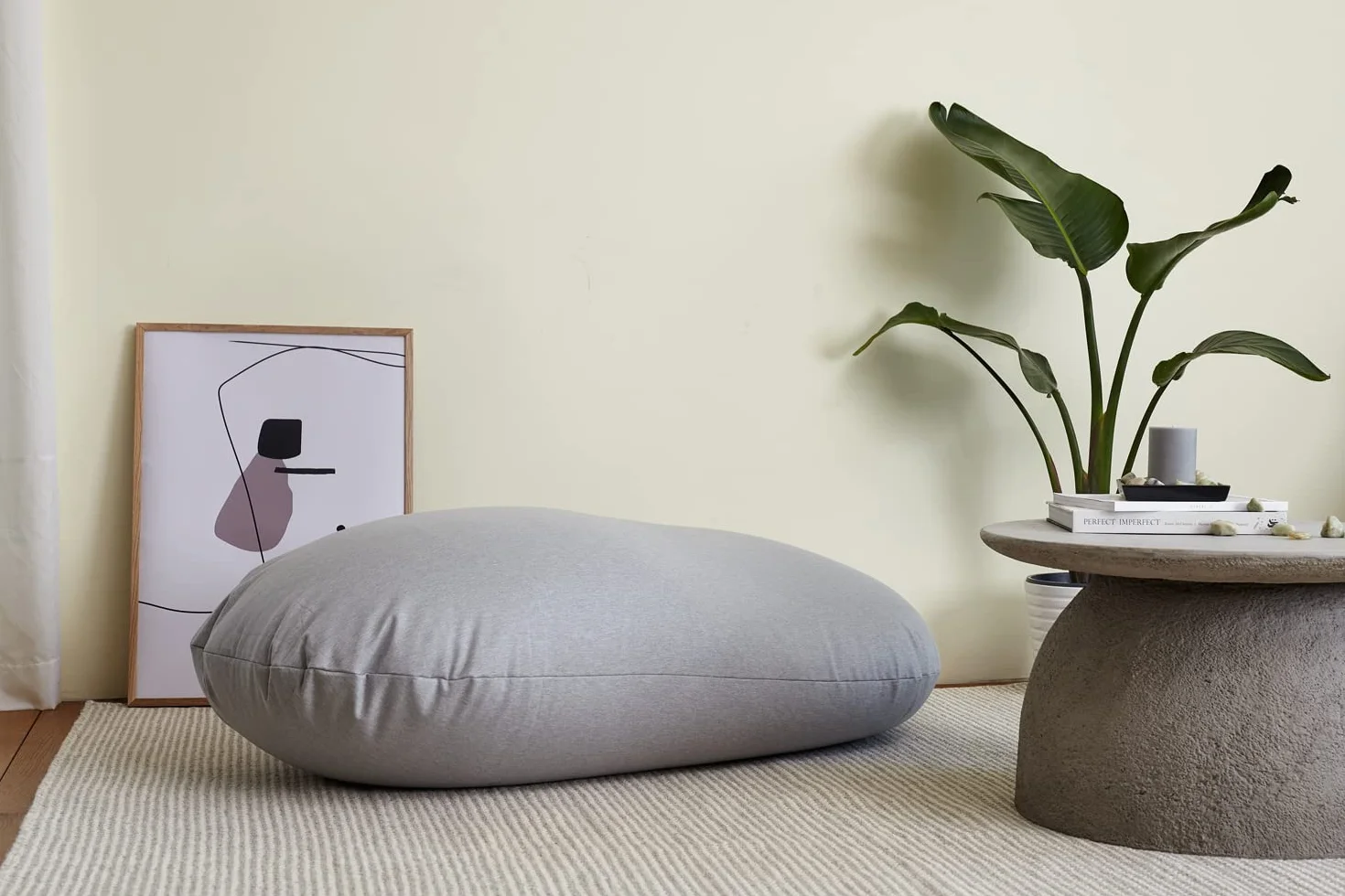 Lumaland Flexi Comfort worek do siedzenia Big | Elastyczne premium bean bag | 155 x 100 cm poduszka do siedzenia | Idealny do leżenia lub siedzenia | Fotel i sofa dla dzieci i dorosłych [jasnoszary]