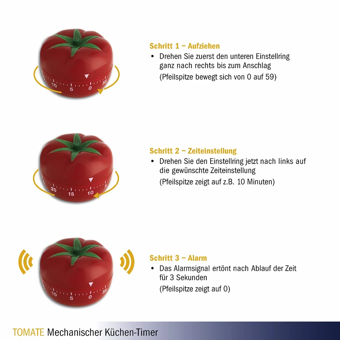 TFA Dostmann Pomodoro minutnik pomidorów 38.1005 czerwony