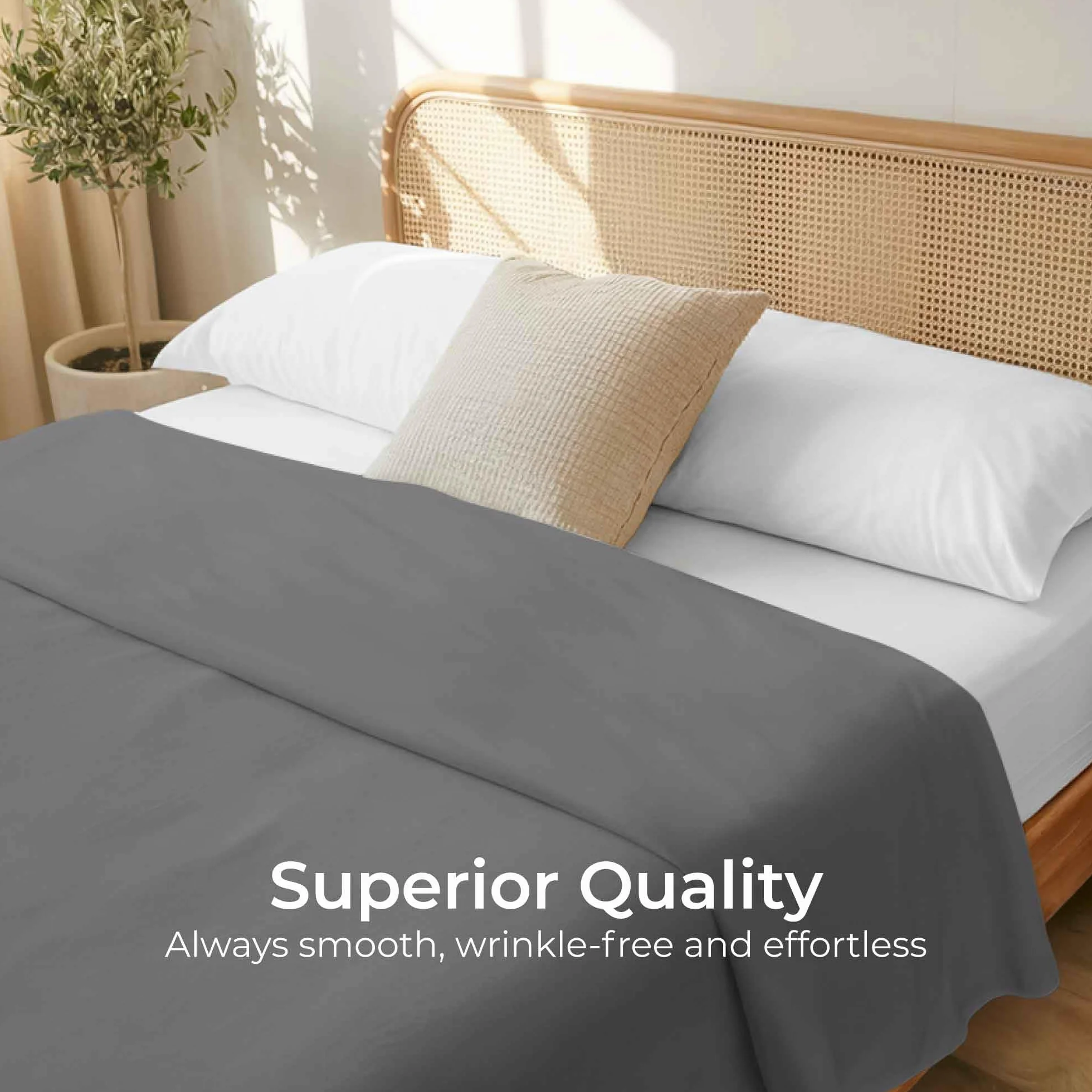 Dreamzie Prześcieradło dla 2 osób - 230x270 Antracyt - Ultramiękka, Szczotkowane, z Microfibra, do Łóżka Dwuosobowego 140x200/150x200 - Certyfikat Oeko-Tex