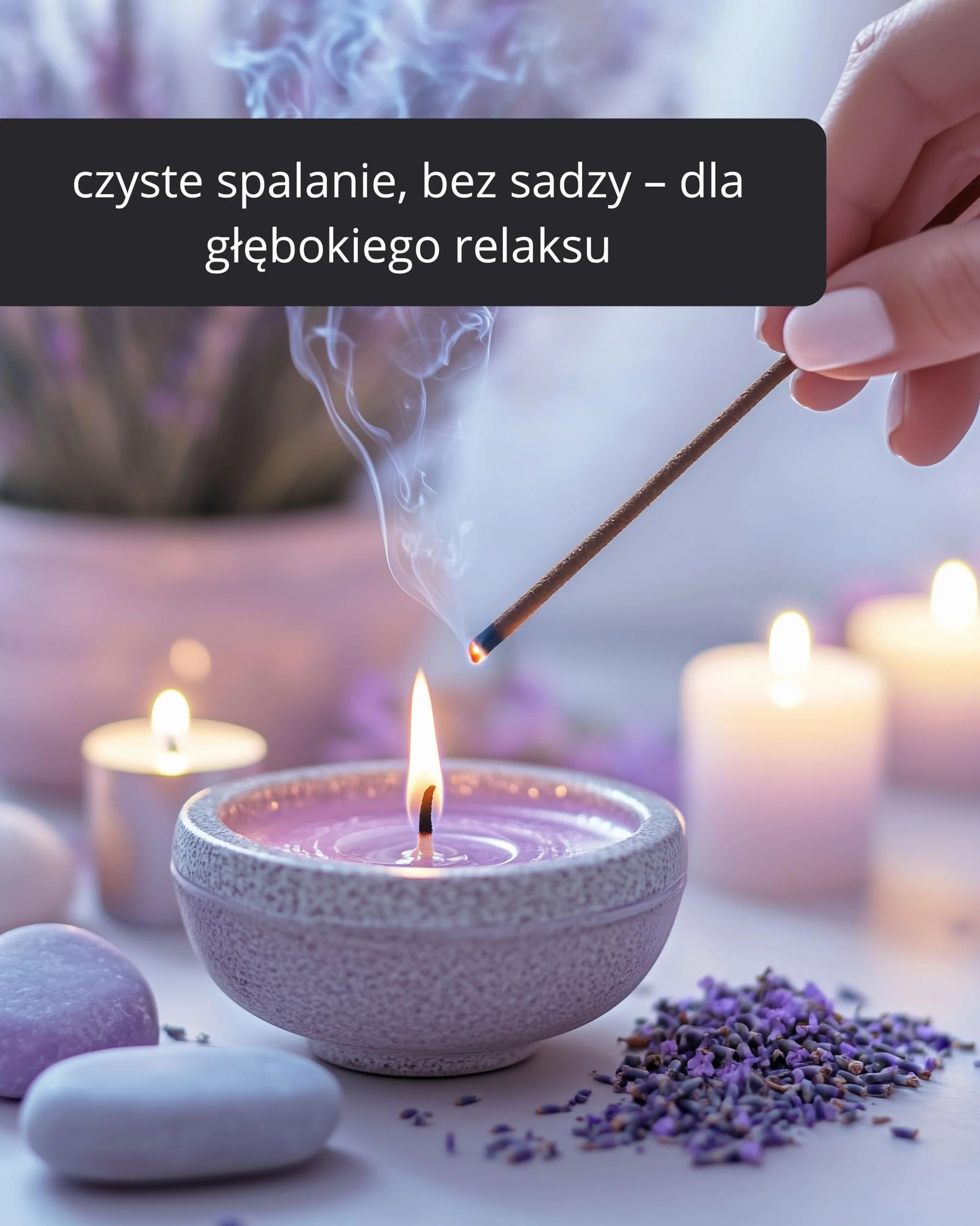 Incensera Kadzidełka Lawendowe – 100 sztuk – Naturalny Zapach na relaks, Medytację, sen, jogę i rytuały – Prezentowy Zestaw
