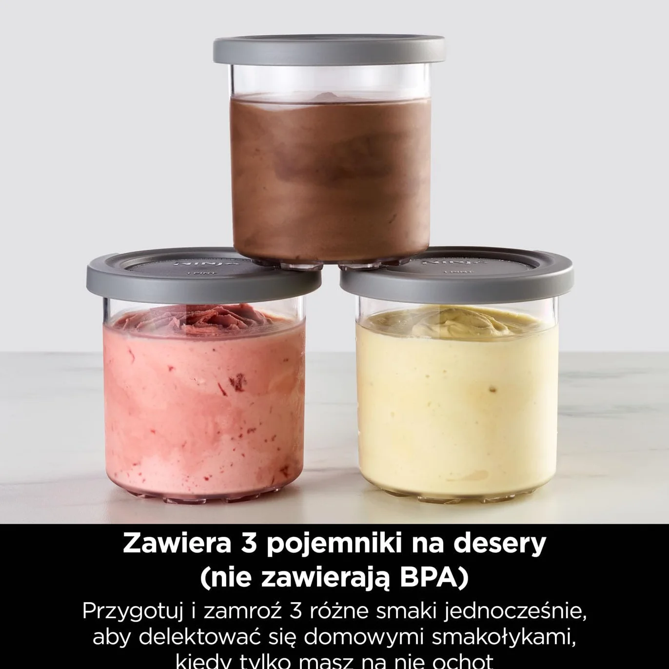 Maszyna do lodów Ninja CREAMi NC300EUCP 1,4 L 7 programów 3 pojemniki